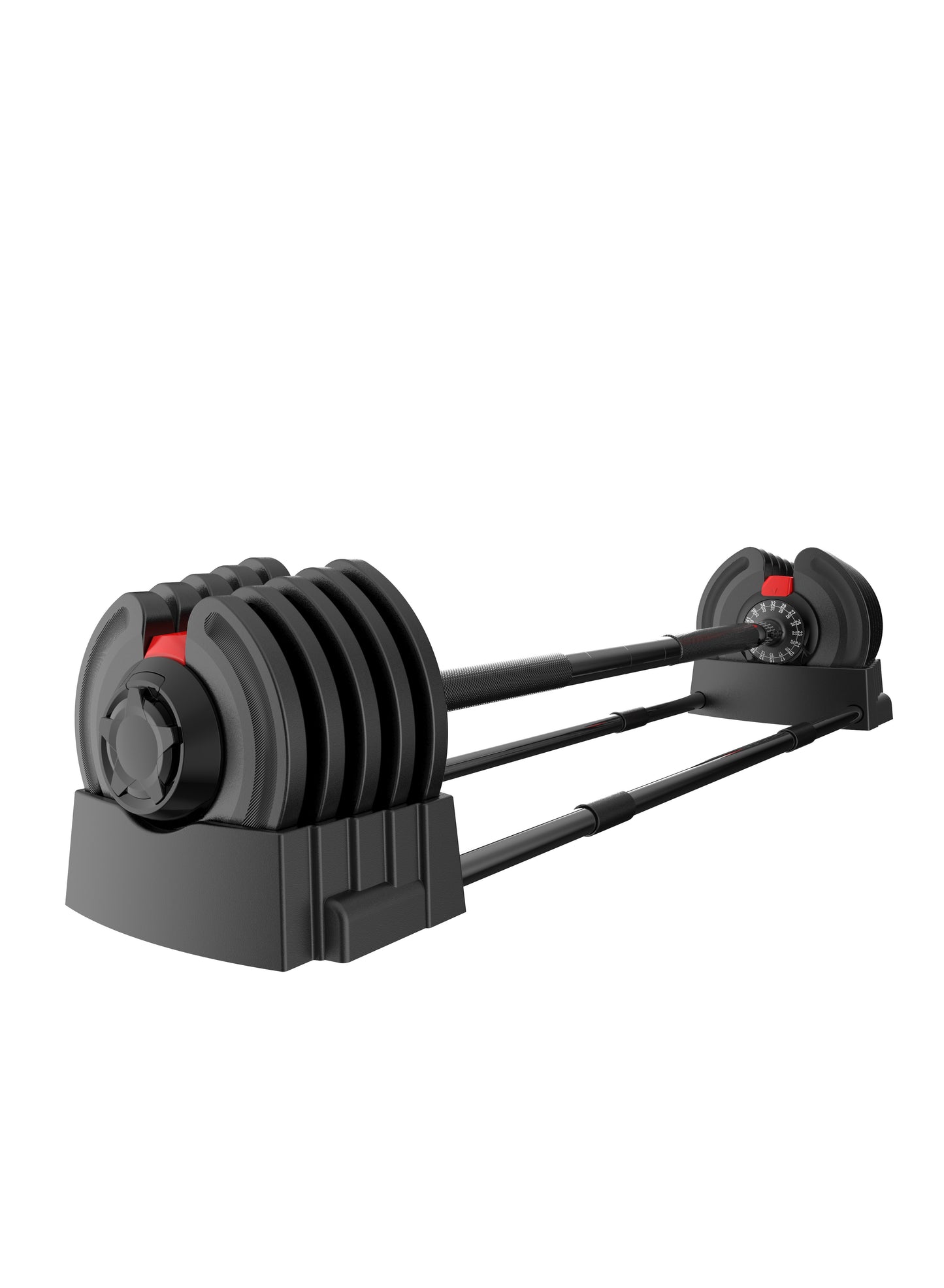 HEALTH CARRIER 2 in 1 40KG Multi-Function Smart Dumbbell & Barbell set | Automatic 16 Different Weights Adjustment | Barbell Set With Connecting Rod | For Men Women Adults | Workout Fitness | Home Gym - HC-111