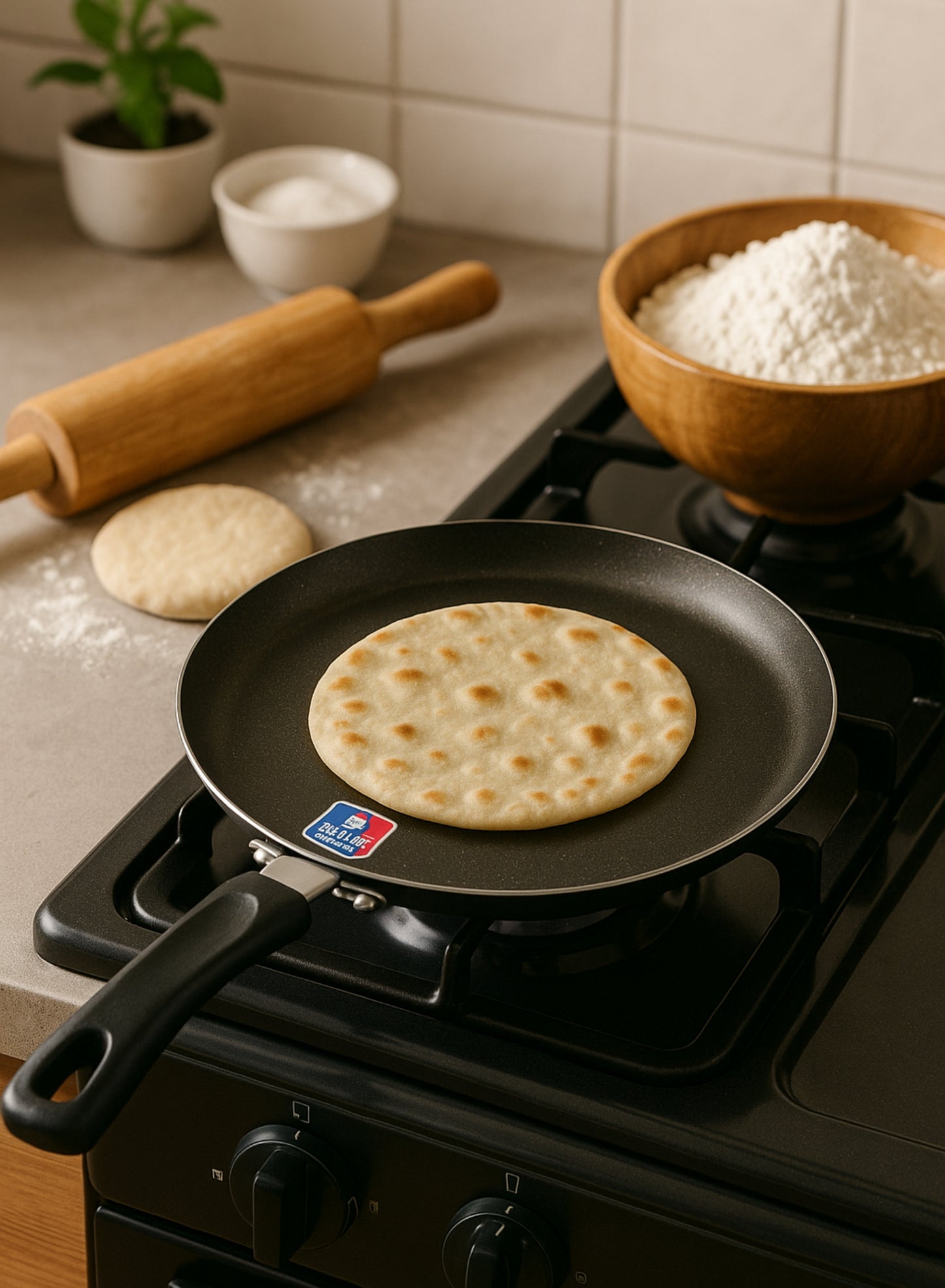 BRITISH CEHF Nonstick Tawa 26cm | Insulated Handle with Premium Grip | Easy Rotation | Tawa for Roti | Seamless Handling | BC144