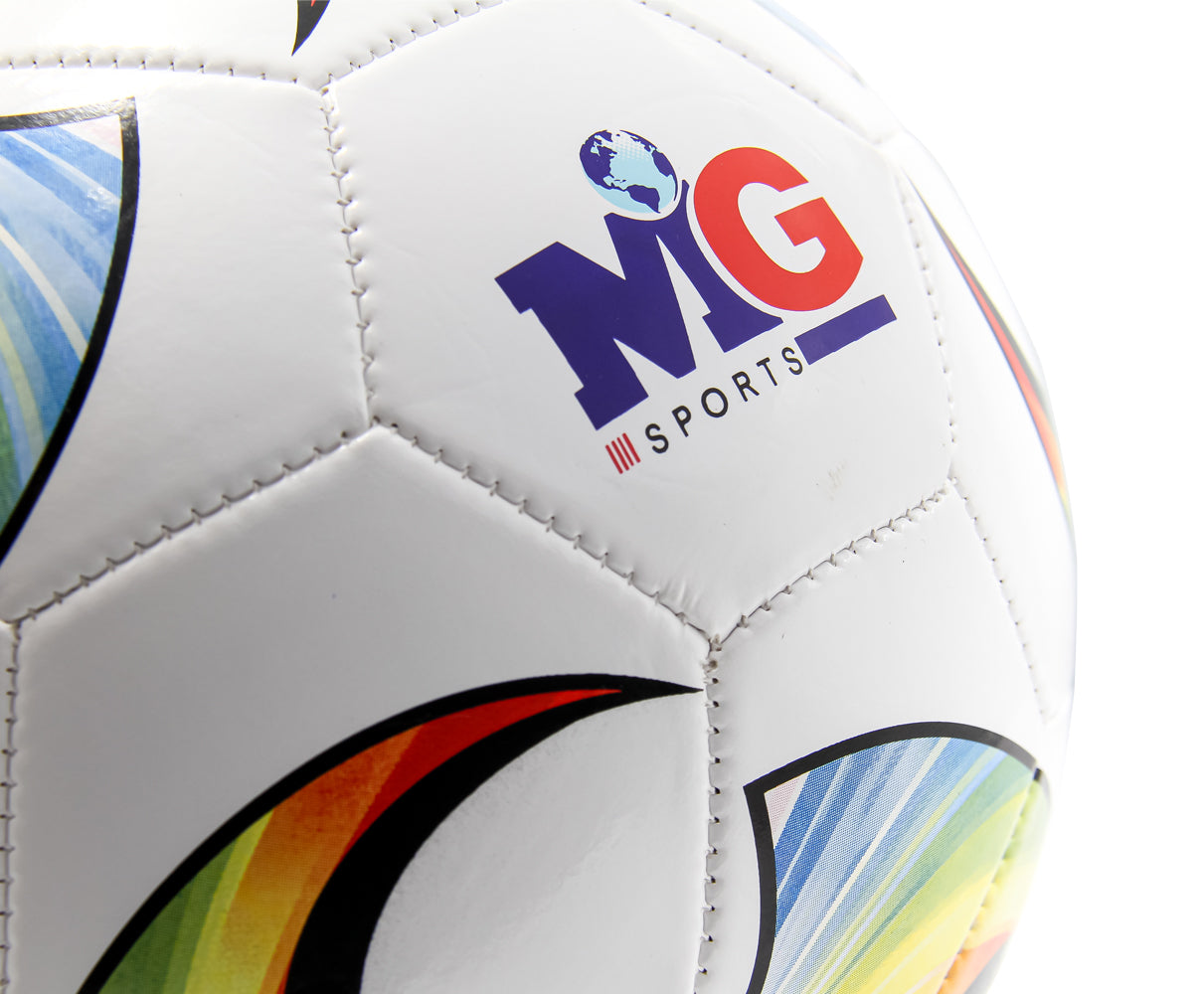 MG Premium PVC Soccer Football, For Kid Youth and Adult Size- 5, Multicolor Waterproof Material - YBS14401