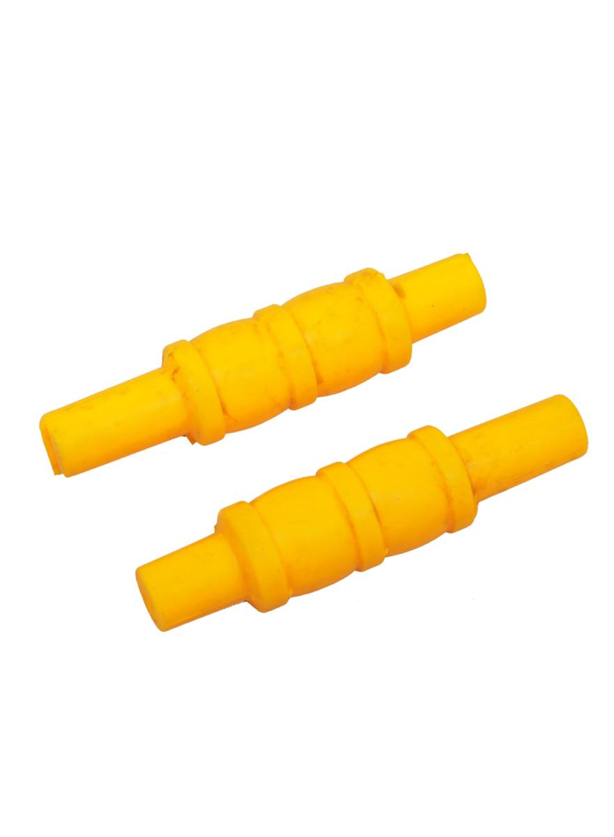 MG Cricket Stumps Plastic Wickets Set | 3pcs Yellow Stumps with Protective Cover - YELLOW