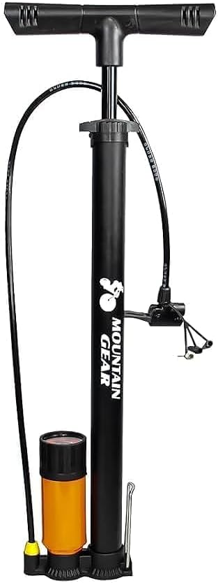 MOUNTAIN GEAR Cycle Air Pump with Barometer | Bike pump | Bicycle Air pump | Ball Air Pump | Suitable for Cycle | Scooters | All Sports Ball | MG001