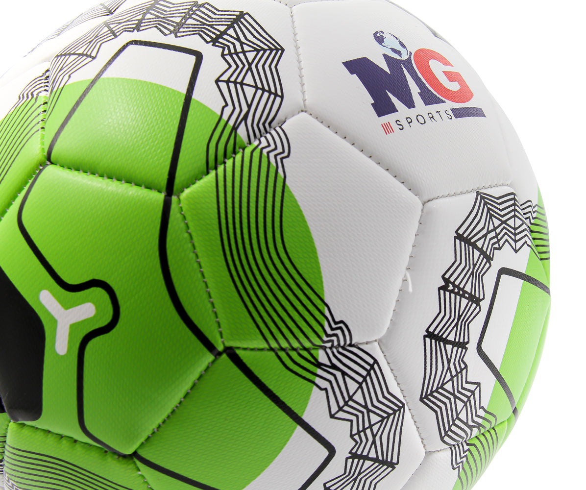 MG Soccer Football with PU Material For Kid Youth and Adult Size-5, Multicolor Waterproof Material - YBS14407