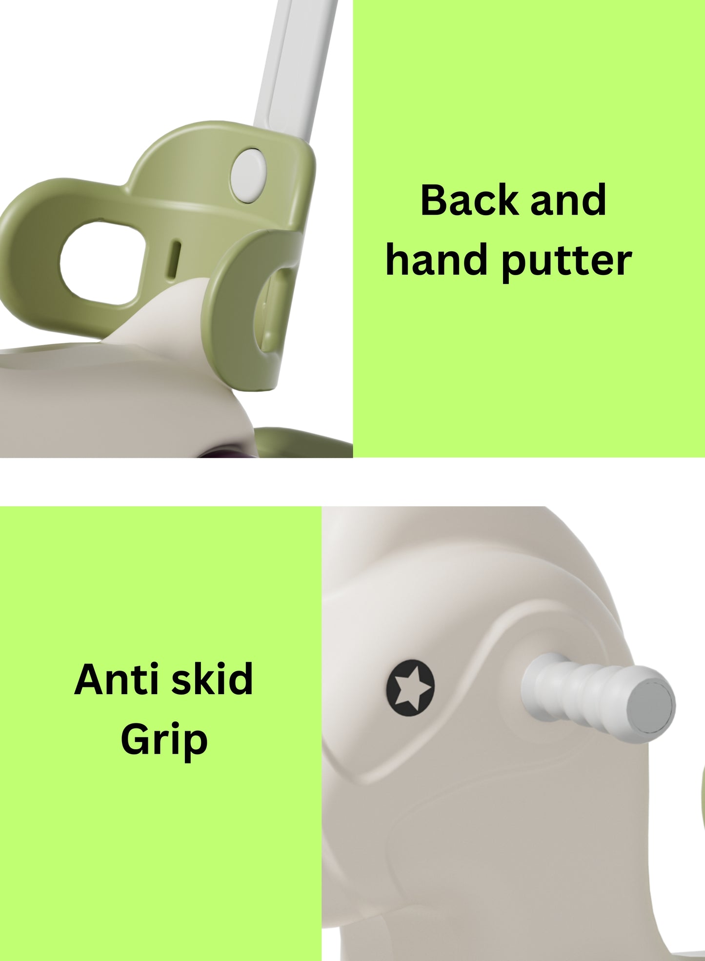 MG Kids 3-in-1 Rocking Horse offers three modes car, rocking, ride-on | Infant Rocker Ride-on Toy for Kids 1-3 Years Old - MGT905 GREEN