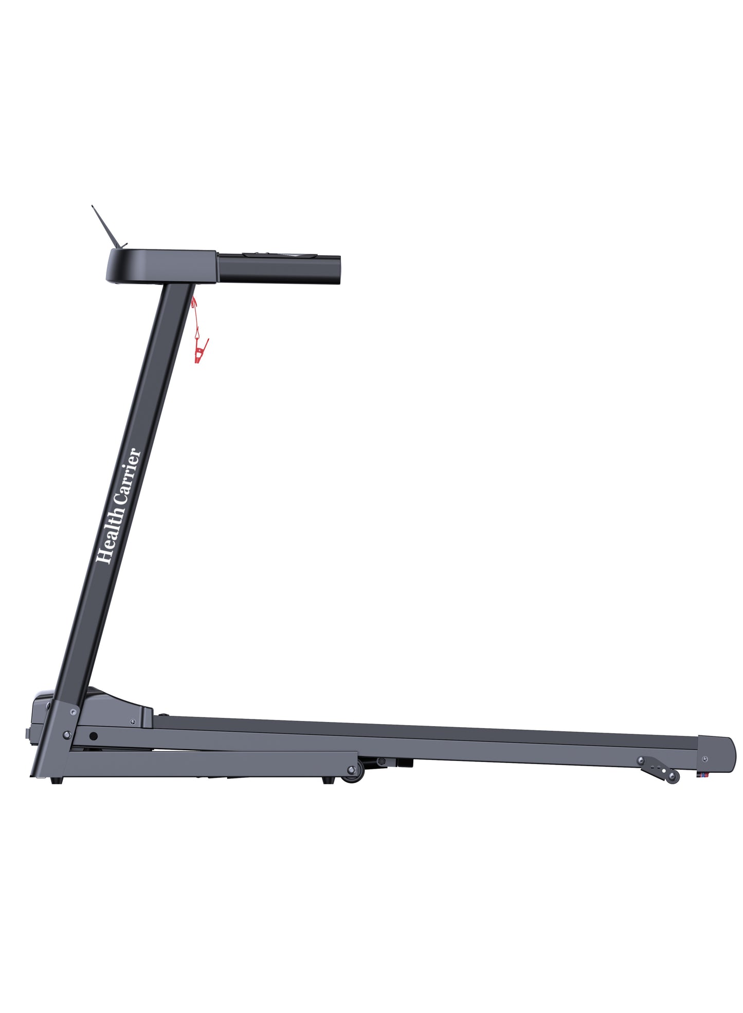 HEALTH CARRIER Folding Treadmill-2.0HP Motor, Speed 1.0-12km/h, 3.5inch Black LCD, Bluetooth Speaker, Heart Rate Sensor, Hydraulic Folding Pole, 3 Step Manual Incline-120kg Weight Capacity - HC-T506