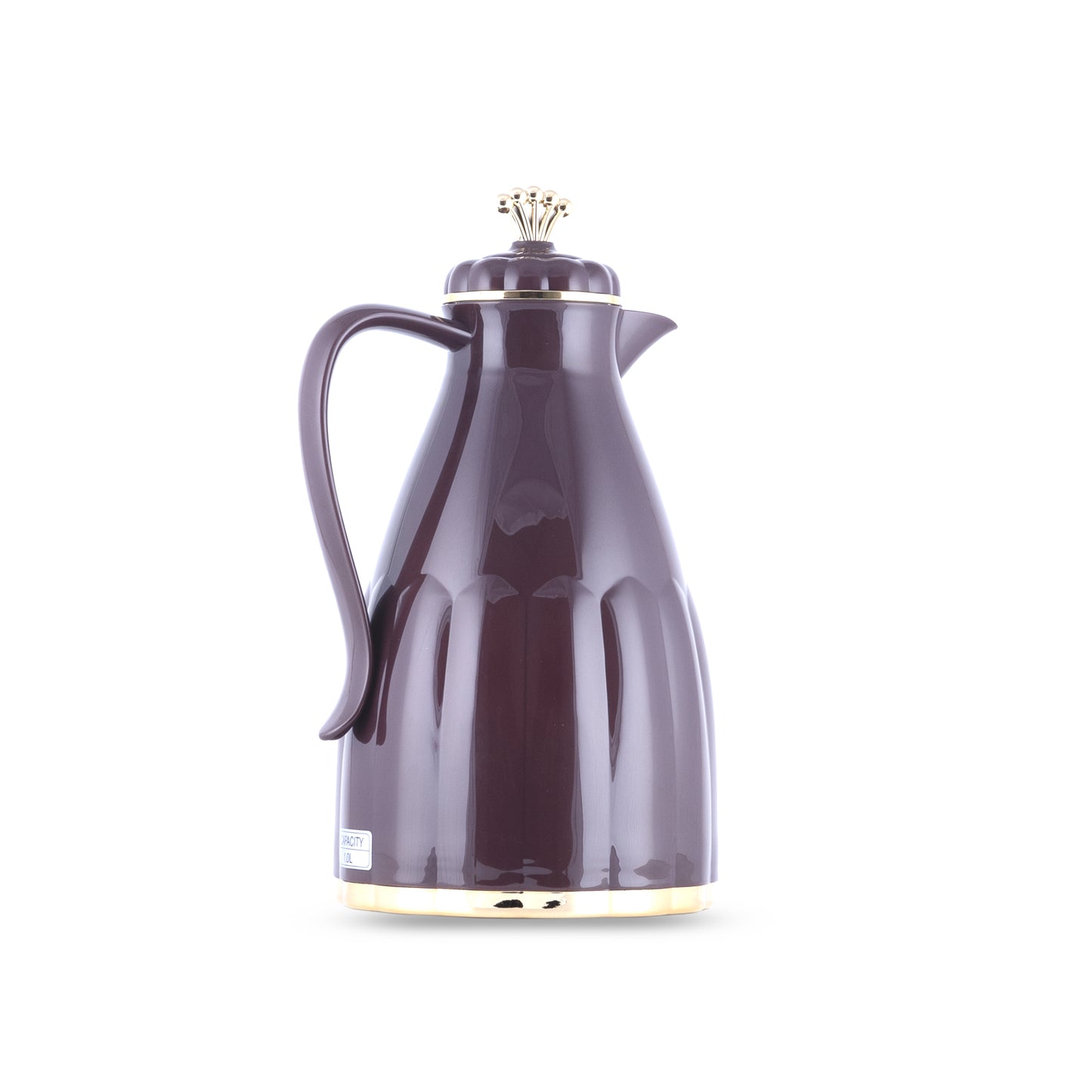 BRITISH CHEF Vacuum Insulated Flask For Keeping Hot Cold | Long Hour Heat Cold Retention | Double Walled Glass Vacuum | BROWN | 1L - BC405