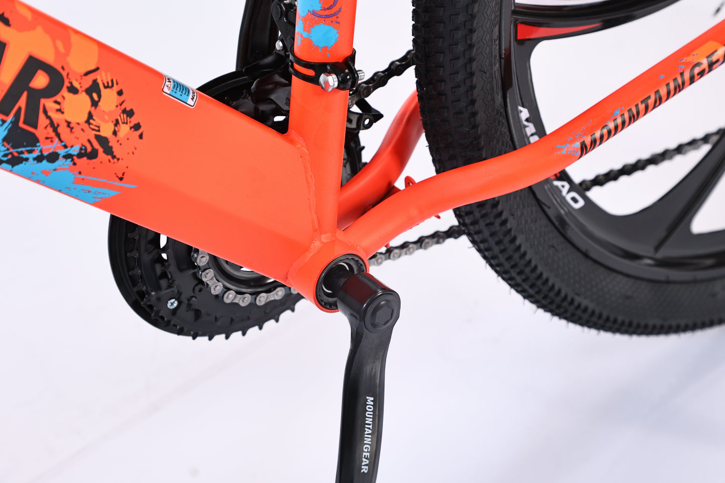 MOUNTAIN GEAR 21 Speed Tiger MTB 26inch Magnesium Alloy Six Knife Wheels | High Carbon Steel Frame | Mechanical Disc Brakes | Aluminum Alloy Rim | 38 Shock Absorbing Front Fork - MGR311374