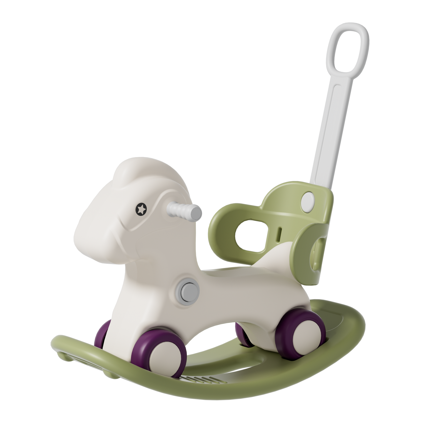 MG Kids 3-in-1 Rocking Horse offers three modes car, rocking, ride-on | Infant Rocker Ride-on Toy for Kids 1-3 Years Old - MGT905 GREEN