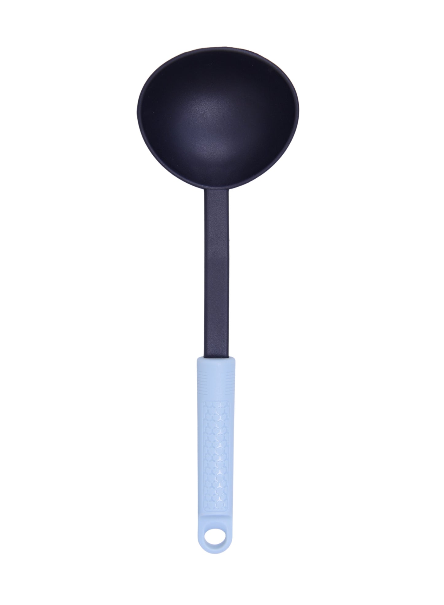 BRITISH CHEF Soft Nylon Ladle Spoon with Silicone Handle | Heat Resistance | Non Stick Flexible Ladle | Comfortable Handle | Dishwasher Safe - BC329