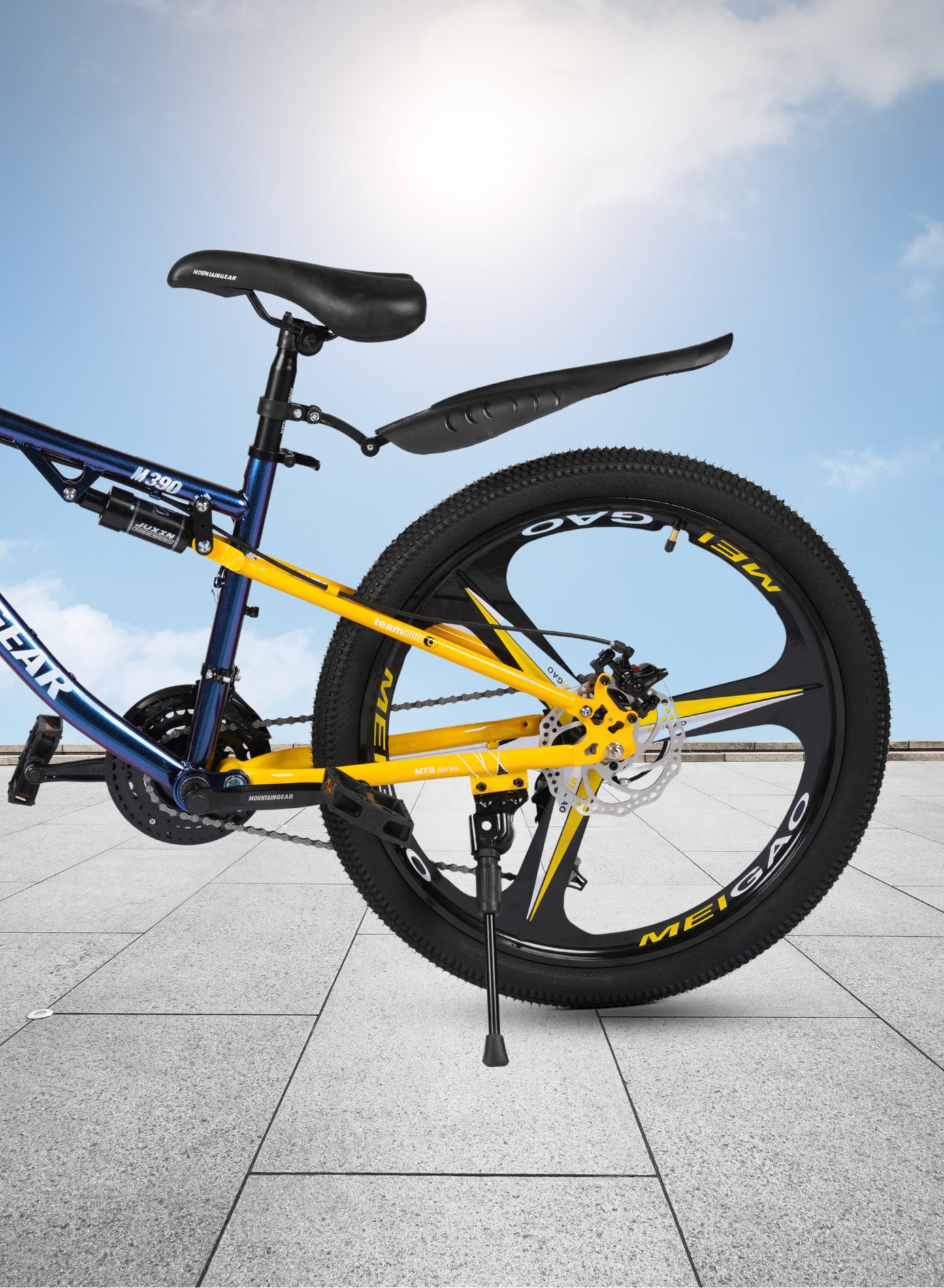 MOUNTAIN GEAR 21-Speed MTB Mountain Bike | 24-Inch Bicycle with High Carbon Steel Frame | Mag Wheel | Disc Brakes | 38 Shock-Absorbing Front Fork | TX-30 Shimano Shifters | PVC Pedals | MTB Seat - MGR311381
