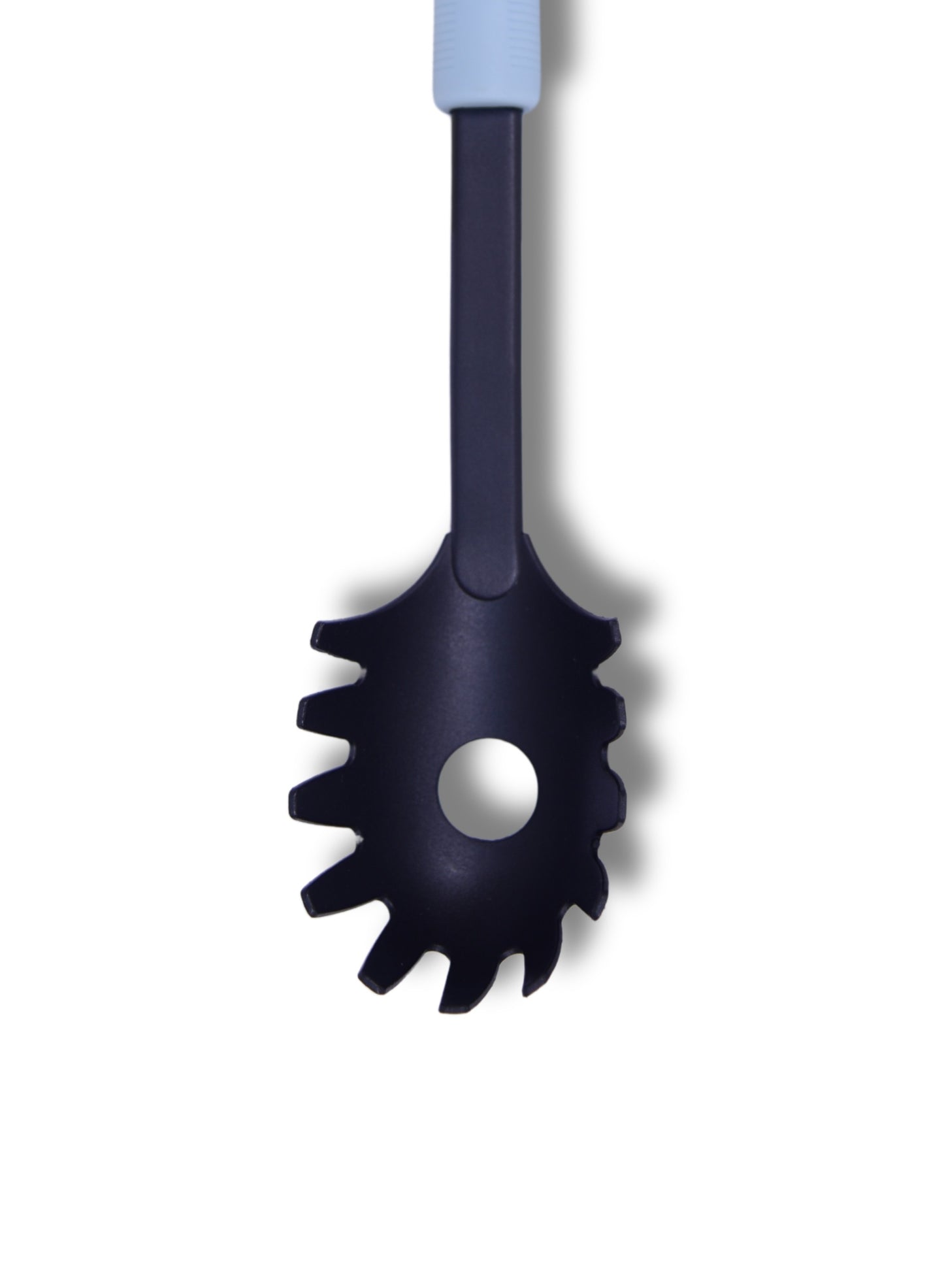 BRITISH CHEF Non-Stick Pasta Spoon | Heat Resistant Nylon with Ergonomic Handle | Soft Grip Silicone Handle | Ideal Cooking Utensil | Comfortable Handle | Dishwasher Safe - BC334