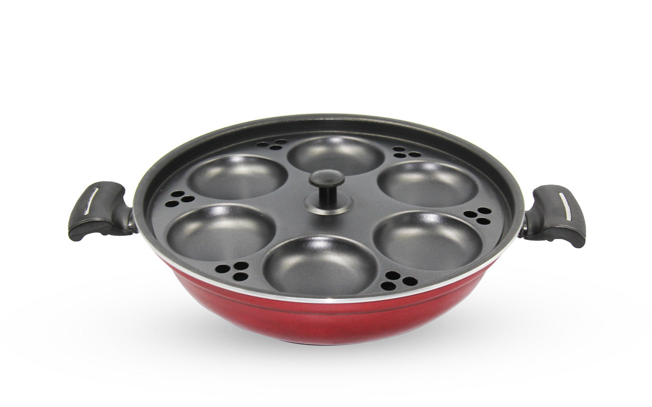 BRITISH CHEF 3 in one Nonstick Hybrid Kadai with Gravy kadai, Steamer plate, Idly plate - BC171