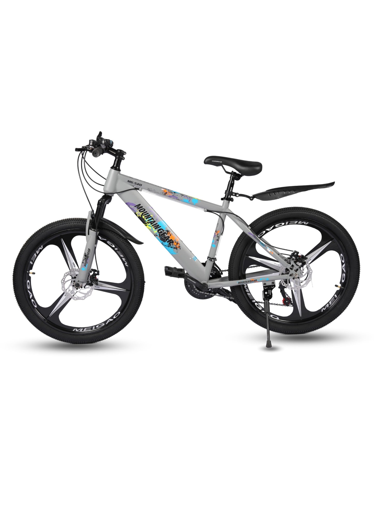 MOUNTAIN GEAR 21-Speed MTB Mountain Bike | 24-Inch Bicycle with High Carbon Steel Frame | Mag Wheel | Disc Brakes | 38 Shock-Absorbing Front Fork | TX-30 Shimano Shifters | PVC Pedals | MTB Seat - MGR311383