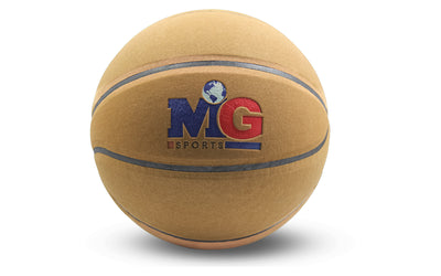 MG Basketball Soft Microfiber Material, Suitable For Playing On All Surfaces, Indoors, Outdoors, Training And Competition At Any Level, Size 7, Brown - YBS14415