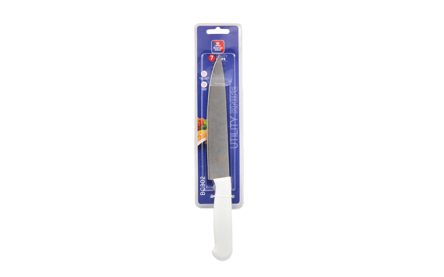 BRITISH CHEF Utility knife with Sharp Stainless steel Blade Durable design, Your multifunctional companion for effortless Slicing, Dicing, Chopping and Carving 6Inch\7Inch\8Inch