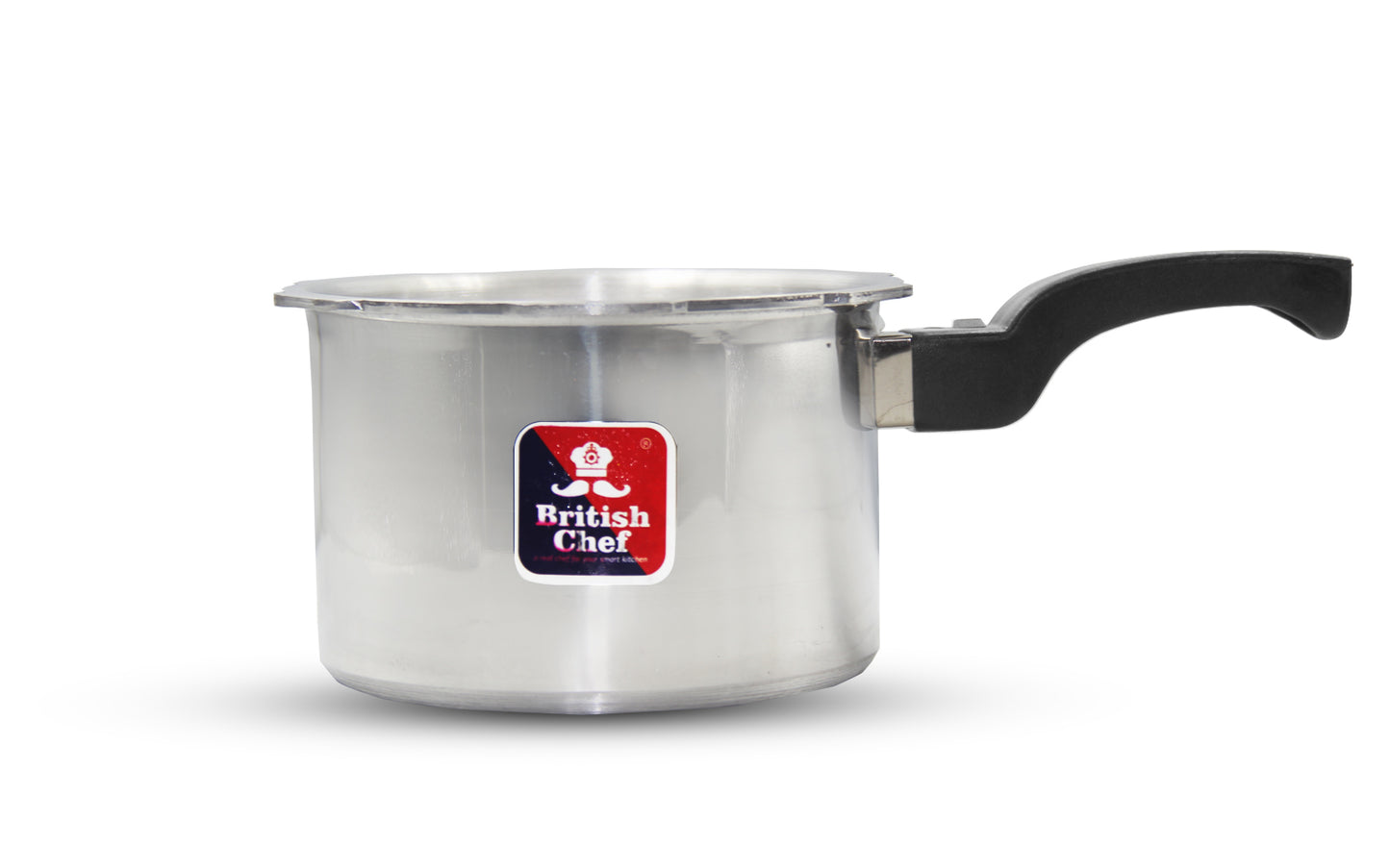 BRITISH CHEF Aluminum Pressure Cooker, Strong high-quality Aluminum body with lid and valve, Various Sizes 3L, 5L & 7.5L