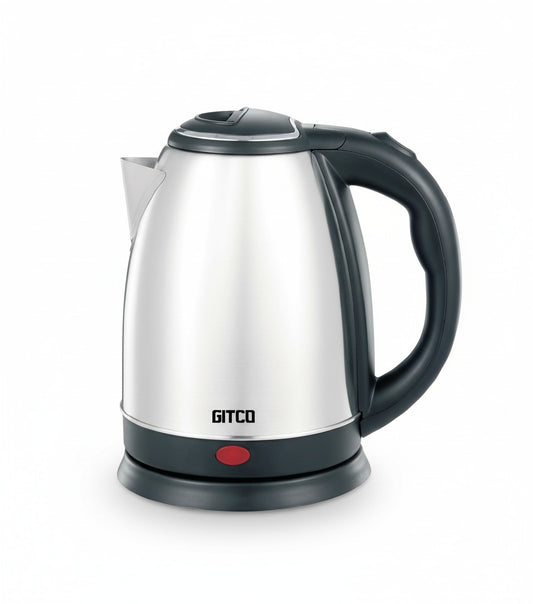 GITCO Electric Stainless Steel Kettle 1.8L Capacity with Auto Shut-Off, Fast Boiling & Dry Protection