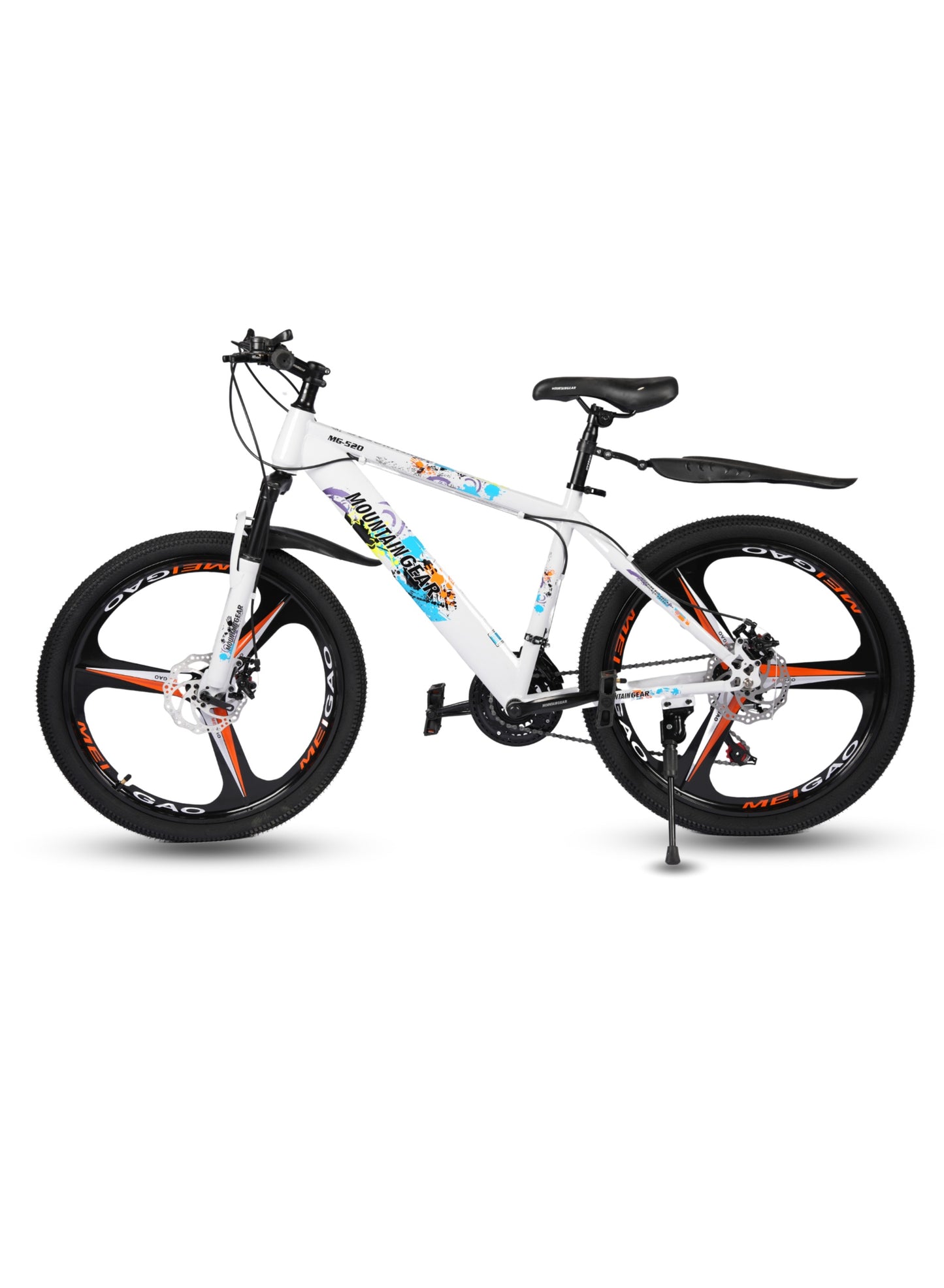 MOUNTAIN GEAR 21-Speed MTB Mountain Bike | 24-Inch Bicycle with High Carbon Steel Frame | Mag Wheel | Disc Brakes | 38 Shock-Absorbing Front Fork | TX-30 Shimano Shifters | PVC Pedals | MTB Seat - MGR311383