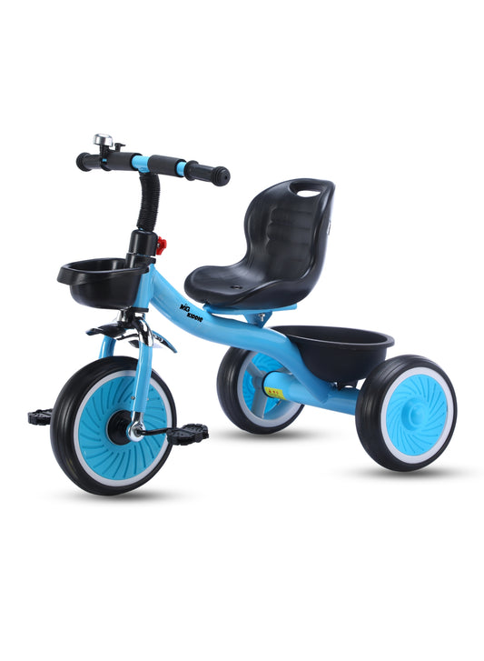 MG Tricycle for Kids | 3-Wheels Bike Scooters | Front and Rear Basket,Bell and Color Wheels | Boys and Girls | Age 1 to 5 Years Baby Tricycle - MGT906 BLUE