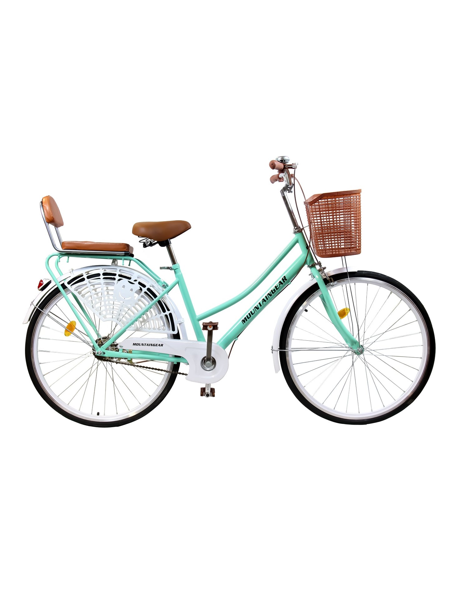 MOUNTAIN GEAR Lady Cruise Bike 26inch With Single Speed | Road Bicycle | City bike | Comfort Cycle for Women | Adjustable Seat Heights | Front Basket | Rear Seat and Rear Carrier - MGR311375