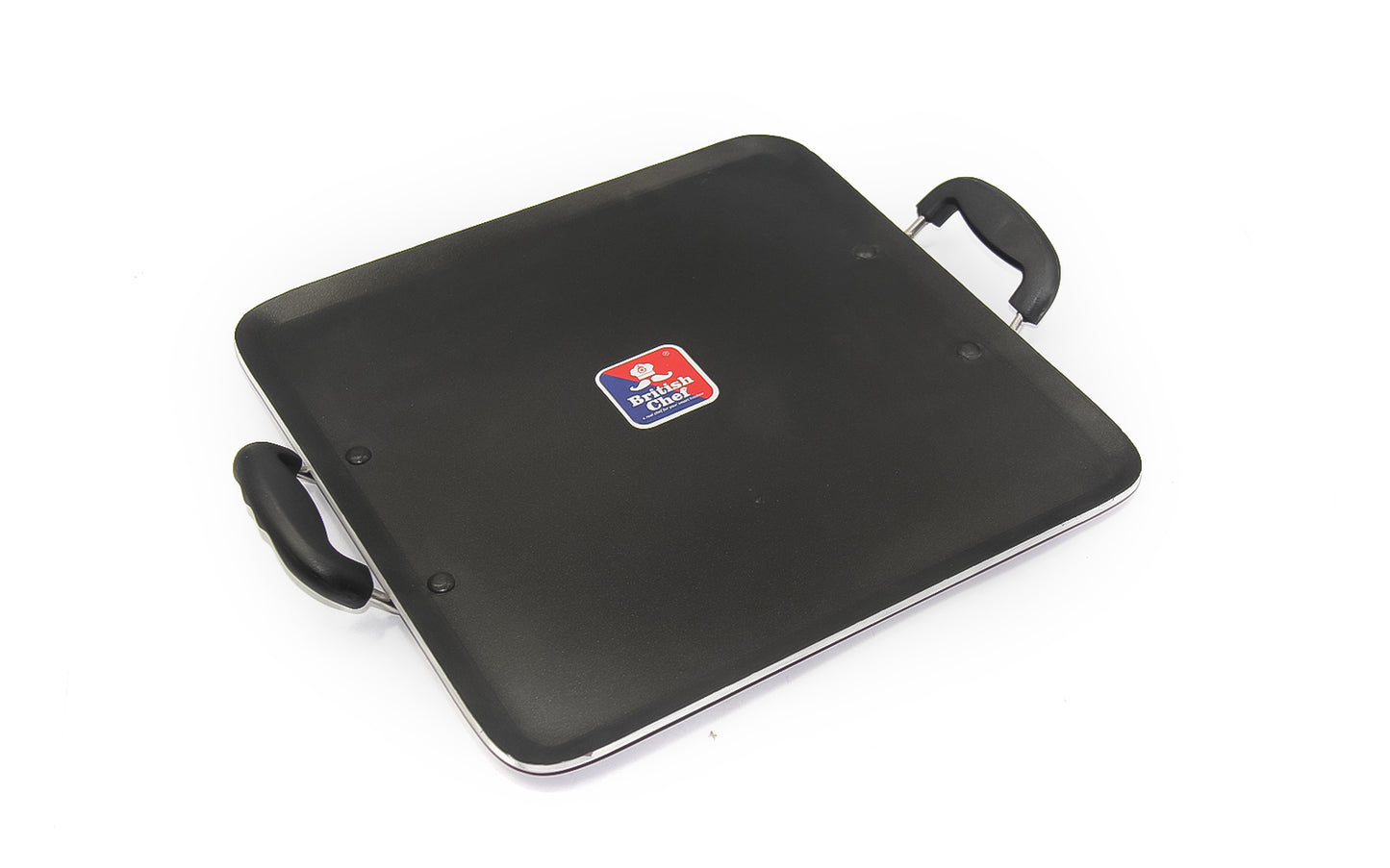 BRITISH CHEF Non Stick Pathiri Tawa, Square Tawa for Roti, Dosa Tawa, Induction Roti Tawa 30CM - BC152