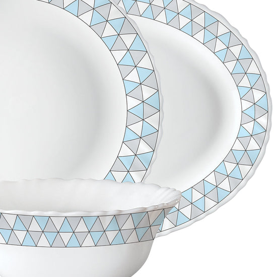 BRITISH CHEF 10 Pieces Opalware Dinner Sets- Microwave & Dishwasher Safe- Dinnerware set with 4-Piece Full Plate/ 2-Piece Side Plates/ 2-Piece Soup Bowls/2-Piece Spoons - BC2010