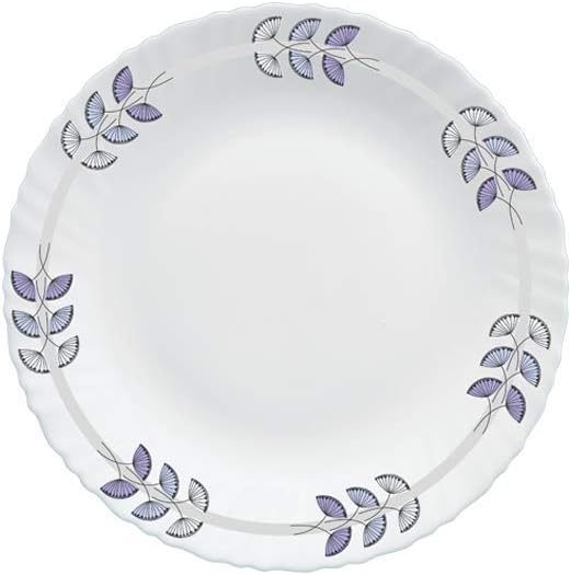 BRITISH CHEF 15 Pieces Opalware Dinner Sets Microwave  Dishwasher Safe Dinnerware set with 4 Full Plate-4 Side Plate-4 Vegetable Bowl-1 Serving Bowl-2 Spoons - BC2011