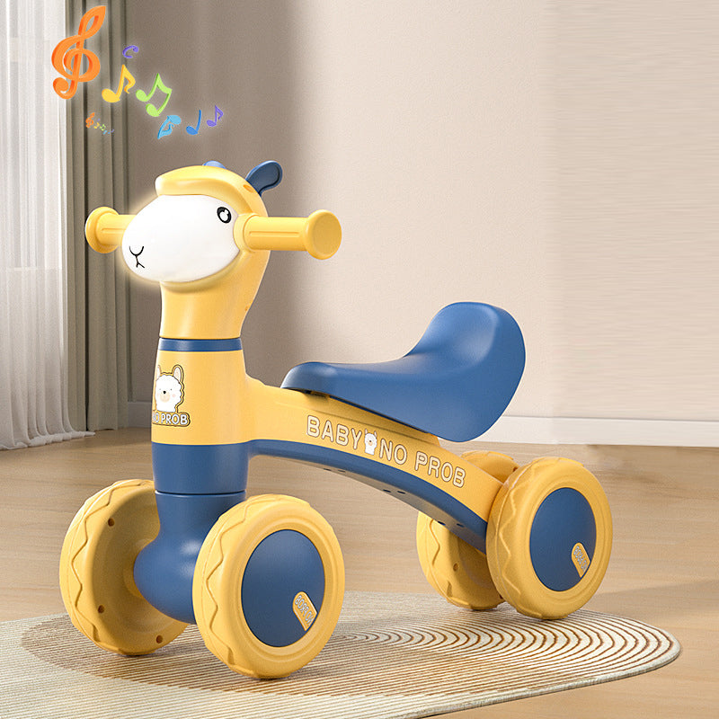 MG Kids Balance Bike Scooters | Toddler Balance Bike & Baby Walker | No Pedals | Music & Lights | Anti-Slip Wheels | For 1-3 Year kids - MGT903 BLUE