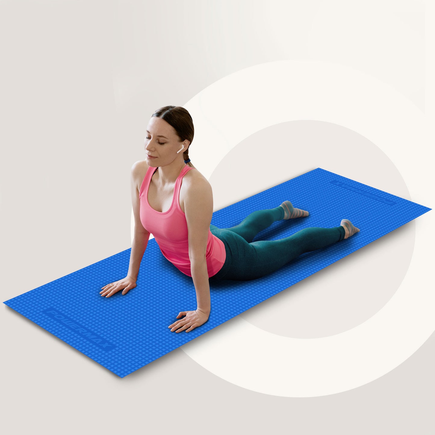POWERMAX Fitness 4mm Thick Premium Exercise Yoga Mat
