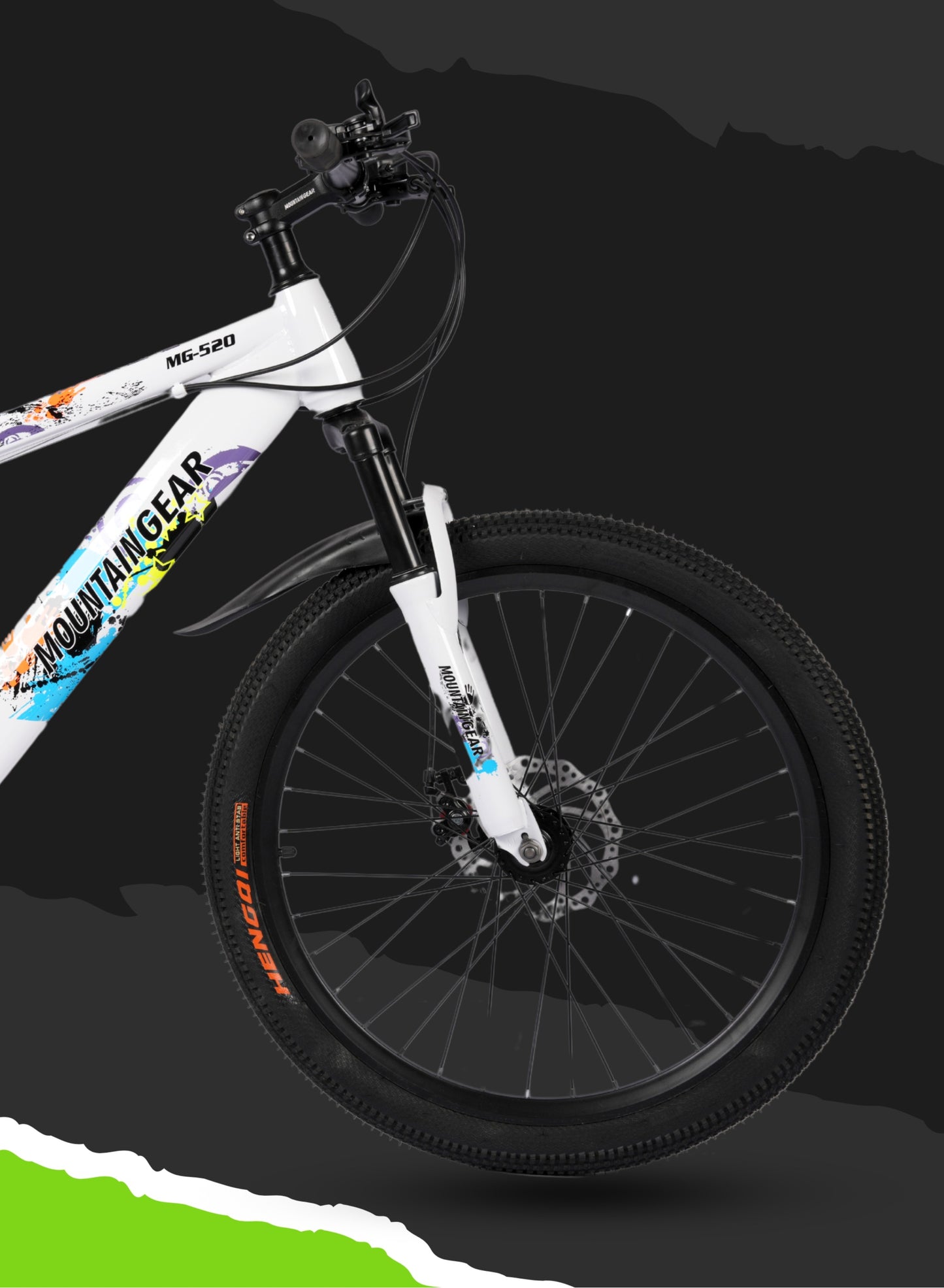 MOUNTAIN GEAR 21-Speed MTB Mountain Bike | 24-Inch Bicycle with High Carbon Steel Frame | Spoke Wheel | Disc Brakes | 38 Shock-Absorbing Front Fork | TX-30 Shimano Shifters | PVC Pedals | MTB Seat - MGR311382
