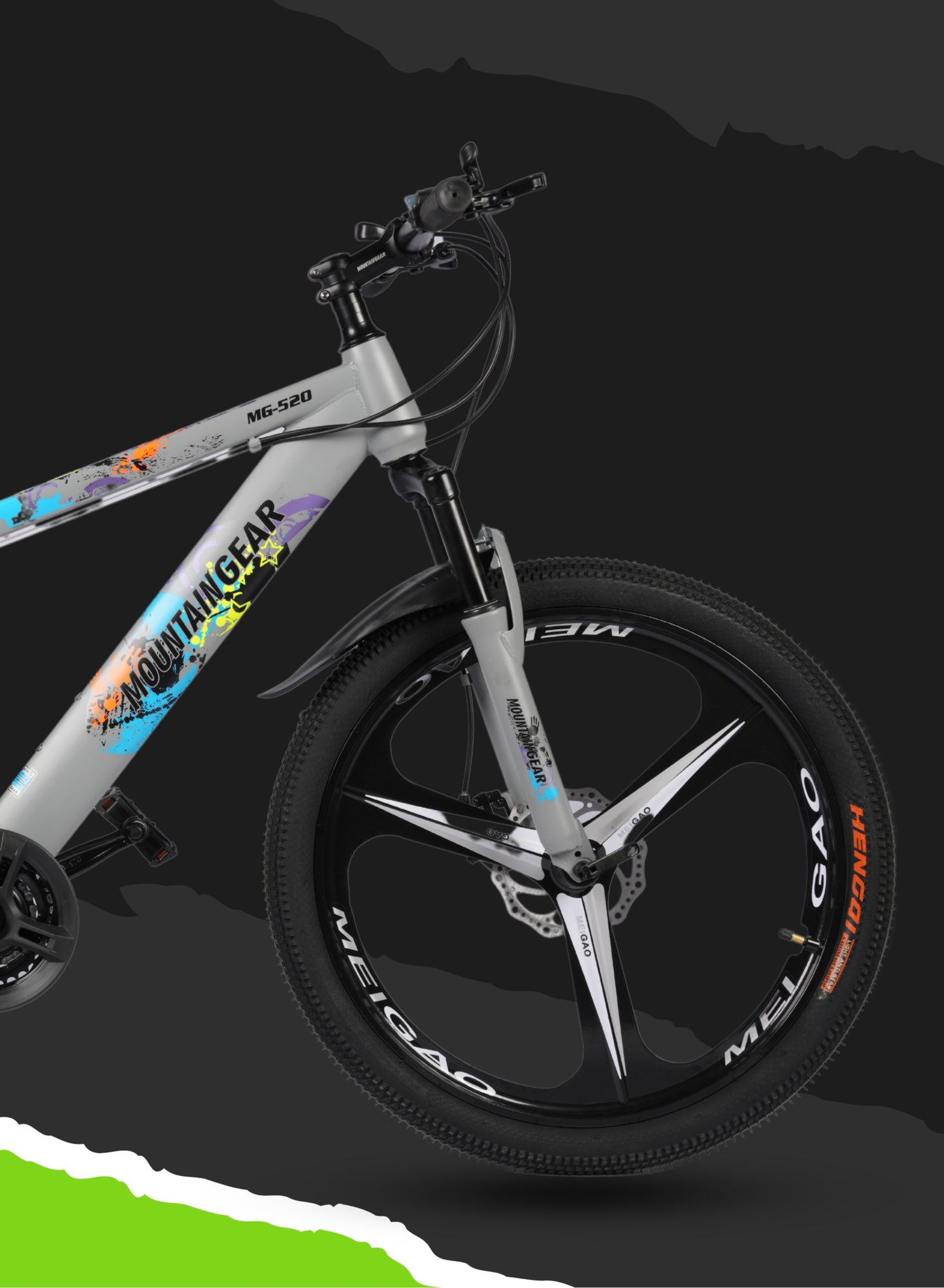 MOUNTAIN GEAR 21-Speed MTB Mountain Bike | 24-Inch Bicycle with High Carbon Steel Frame | Mag Wheel | Disc Brakes | 38 Shock-Absorbing Front Fork | TX-30 Shimano Shifters | PVC Pedals | MTB Seat - MGR311383