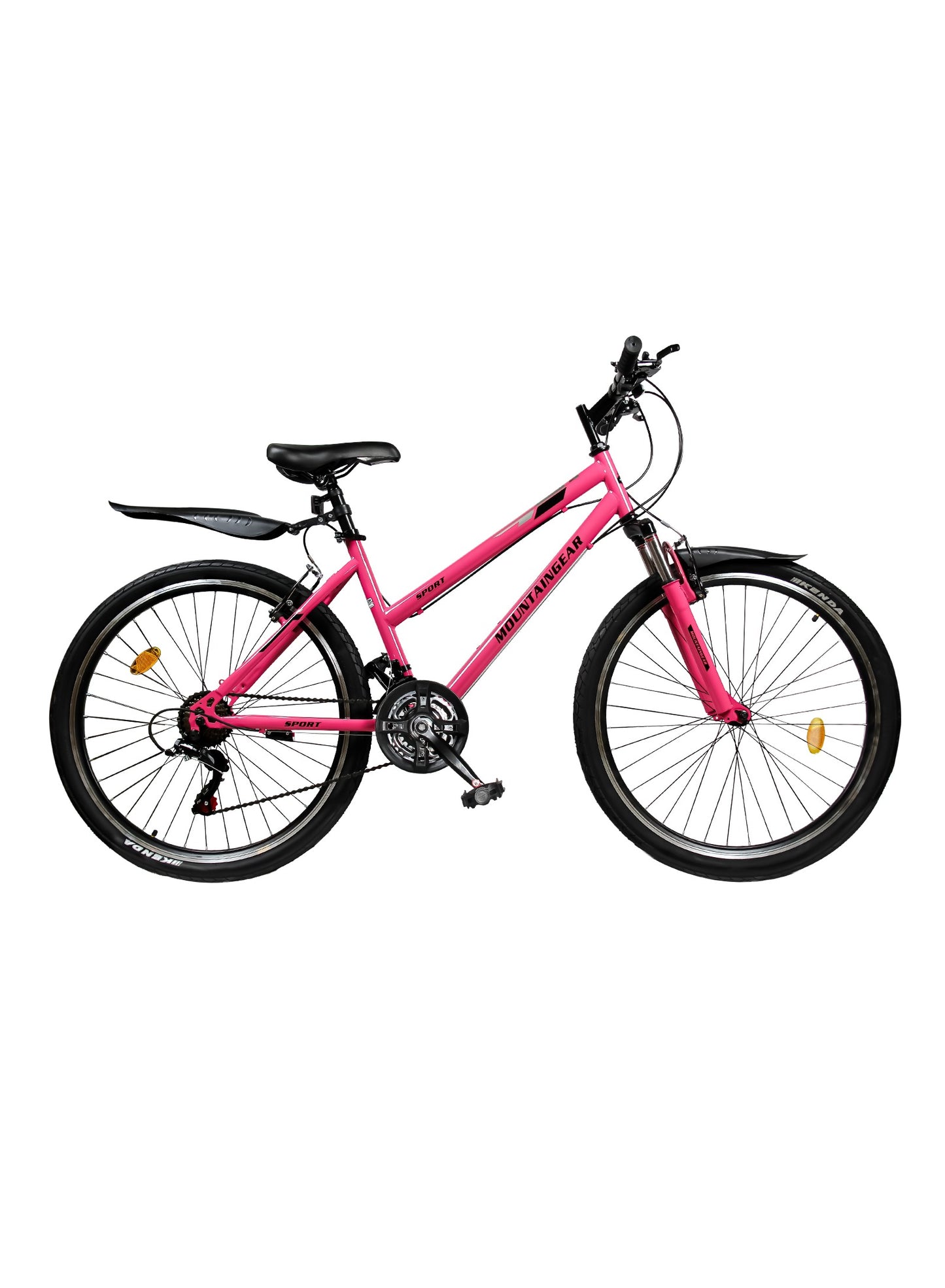MOUNTAIN GEAR Lady Sports Bike 26inch with 7 Gears Road bike | City bike | Mountain Bicycle | Mech Disk Brakes | MTB Suspension cycle | Adjustable Seat Heights | Unisex Bicycle Adult | Comfort for Men and women - MGR311376