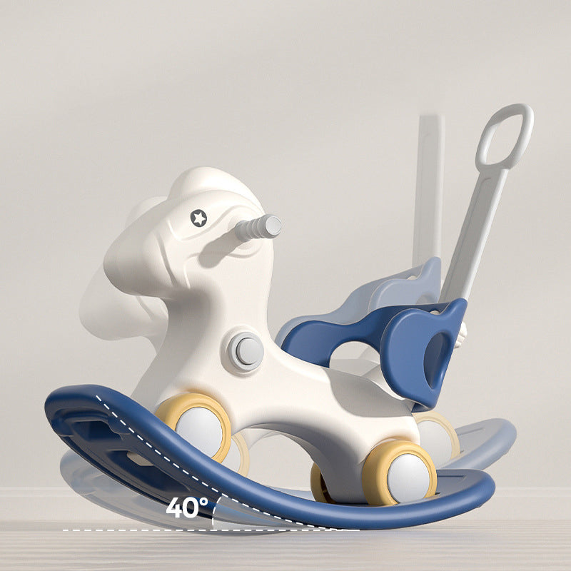 MG Kids 3-in-1 Rocking Horse offers three modes car, rocking, ride-on | Infant Rocker Ride-on Toy for Kids 1-3 Years Old - MGT905 BLUE