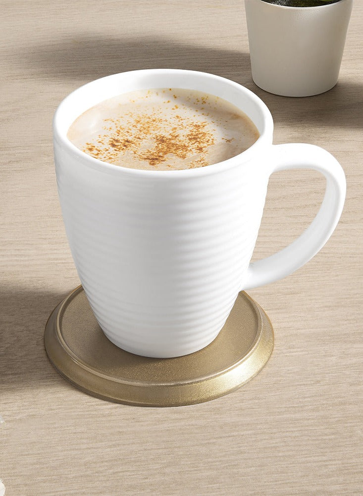 BRITISH CHEF 6 Piece Plain White Tea & Coffee Mug Set 240ML | Microwave & Dishwasher Safe | Freeze Resistant - BC2041 ORBIT