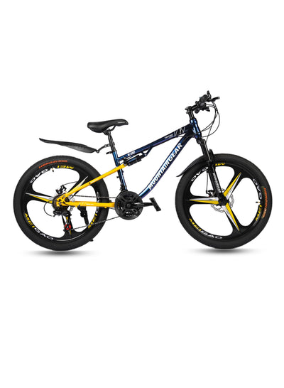 MOUNTAIN GEAR 21-Speed MTB Mountain Bike | 24-Inch Bicycle with High Carbon Steel Frame | Mag Wheel | Disc Brakes | 38 Shock-Absorbing Front Fork | TX-30 Shimano Shifters | PVC Pedals | MTB Seat - MGR311381