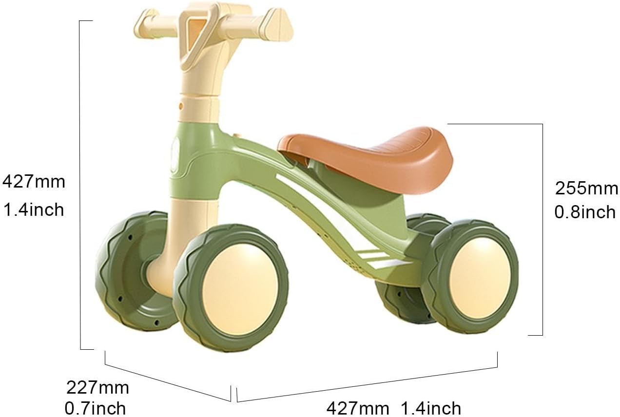 MG Kiddie MG 4 Wheels Baby Balance Bike For Kids Kid Balance Bike MGT901 GREEN