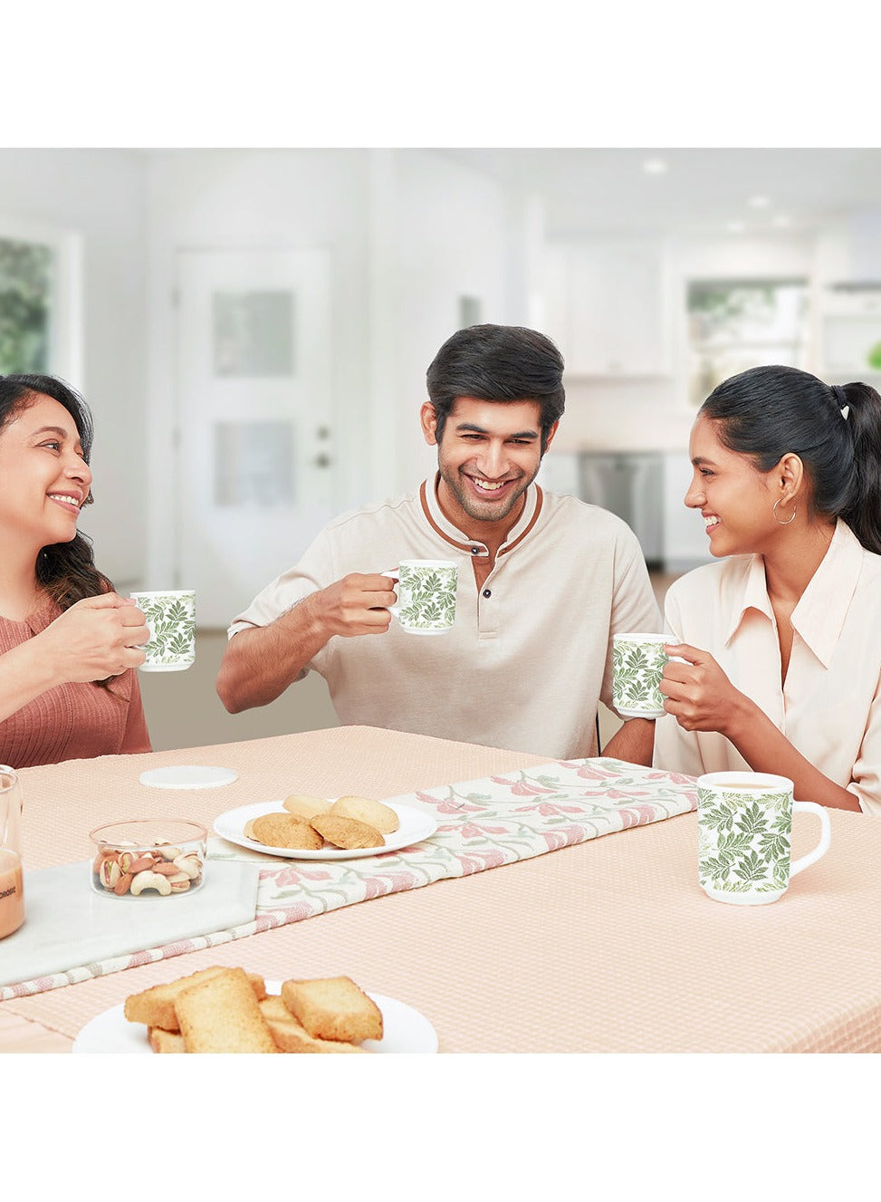 British Chef 6 Piece Opalware Plano Tea & Coffee Mug Set 320ML | Microwave & Dishwasher Safe | Freeze Resistant - BC2031