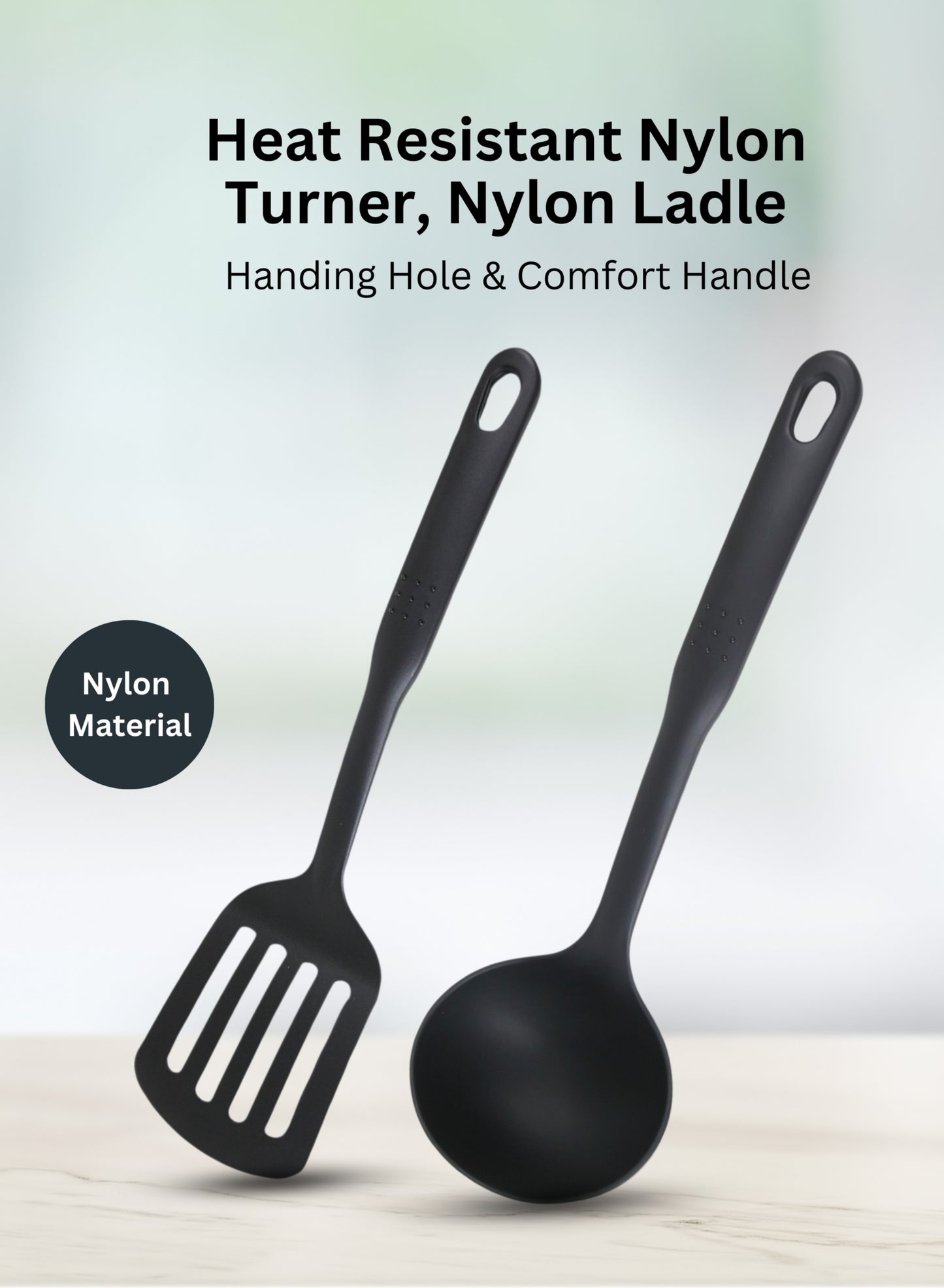 BRITISH CHEF 7 Piece Nonstick Cookware Set, 24CM Casserole + Lid, 20CM Casserole + Lid, 24CM Frypan, Nylon Turner, Nylon Ladle - BC131