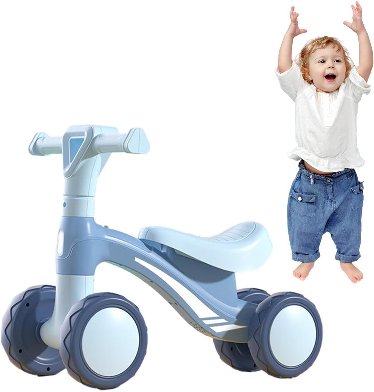 MG Kiddie MG 4 Wheels Baby Balance Bike For Kids Kid Balance Bike MGT901 BLUE