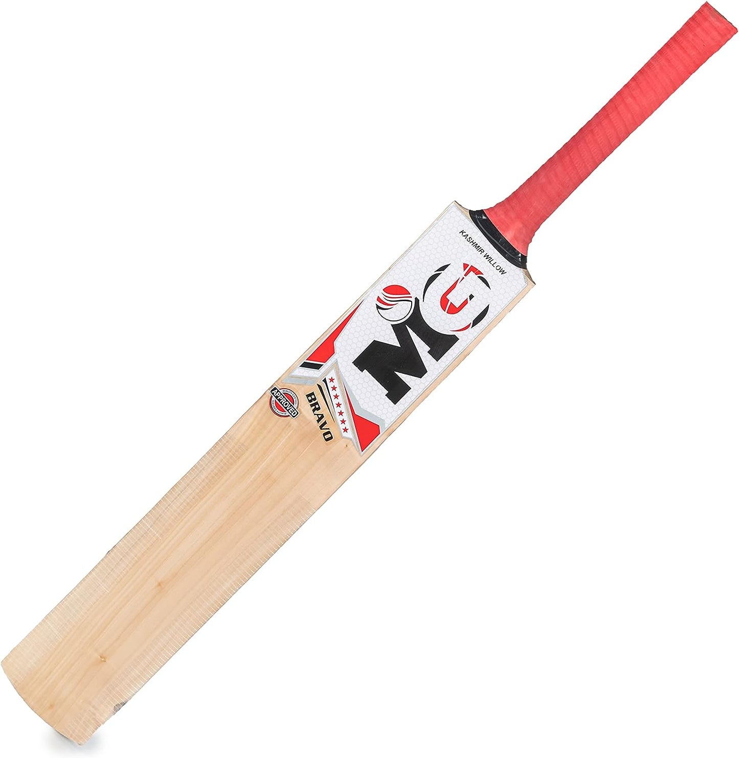 MG Kashmir Willow Bravo Cricket Bat for Light/Hard Tennis Ball with Cover - MGKWT