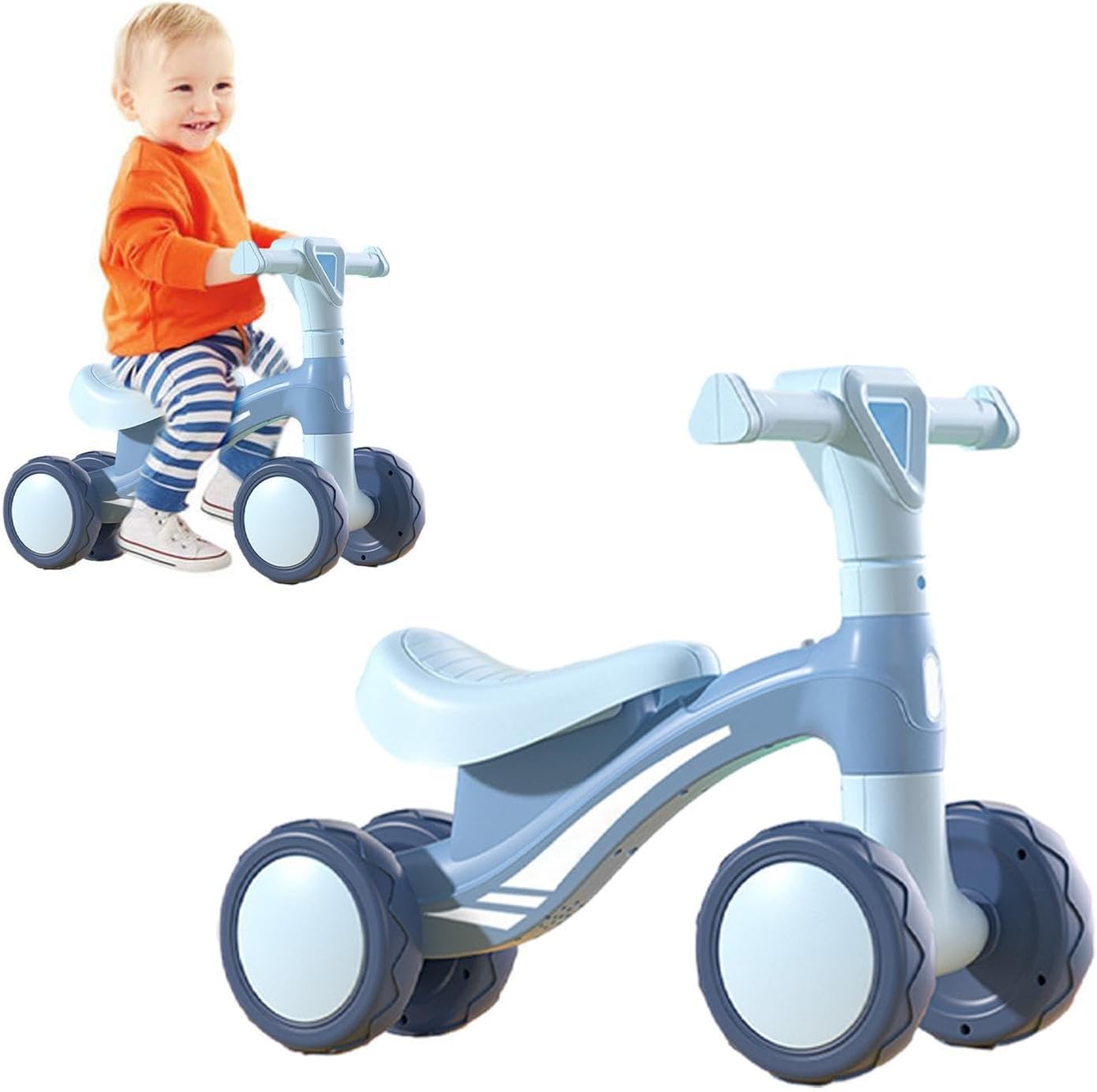MG Kiddie MG 4 Wheels Baby Balance Bike For Kids Kid Balance Bike MGT901 BLUE