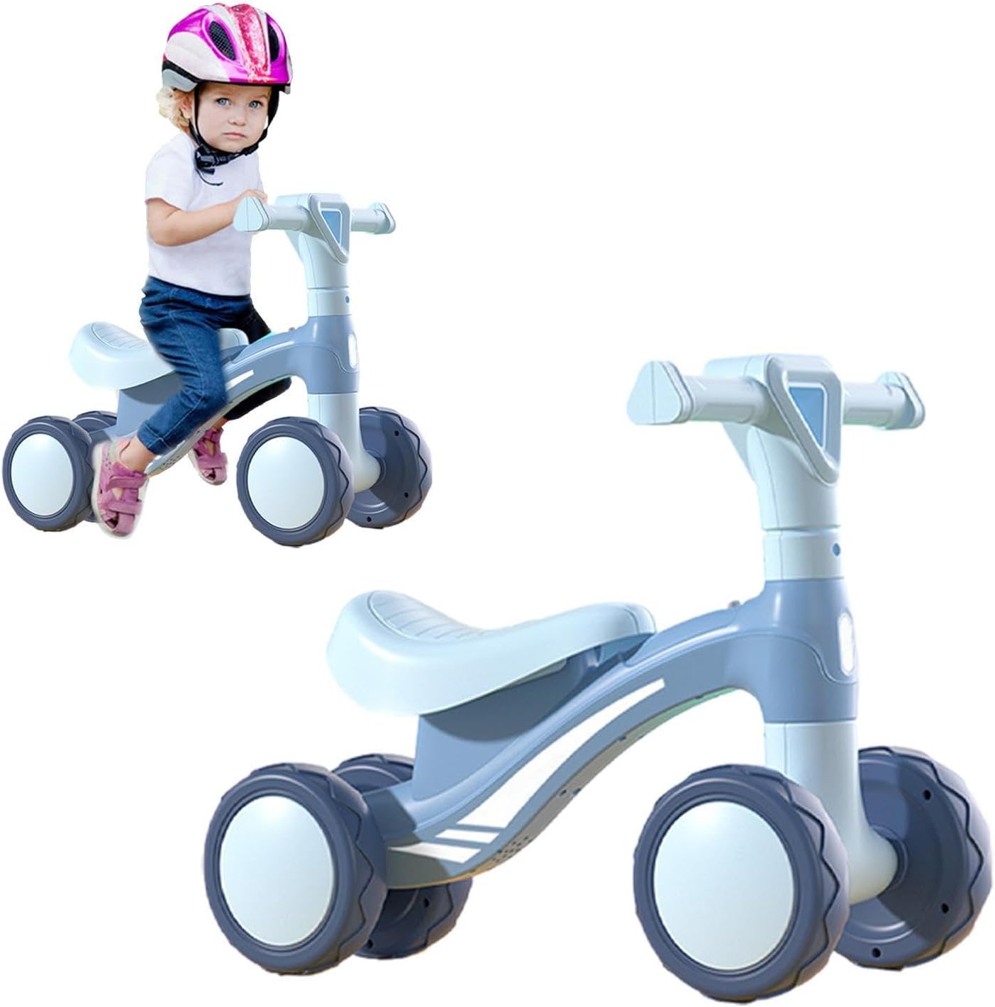 MG Kiddie MG 4 Wheels Baby Balance Bike For Kids Kid Balance Bike MGT901 BLUE