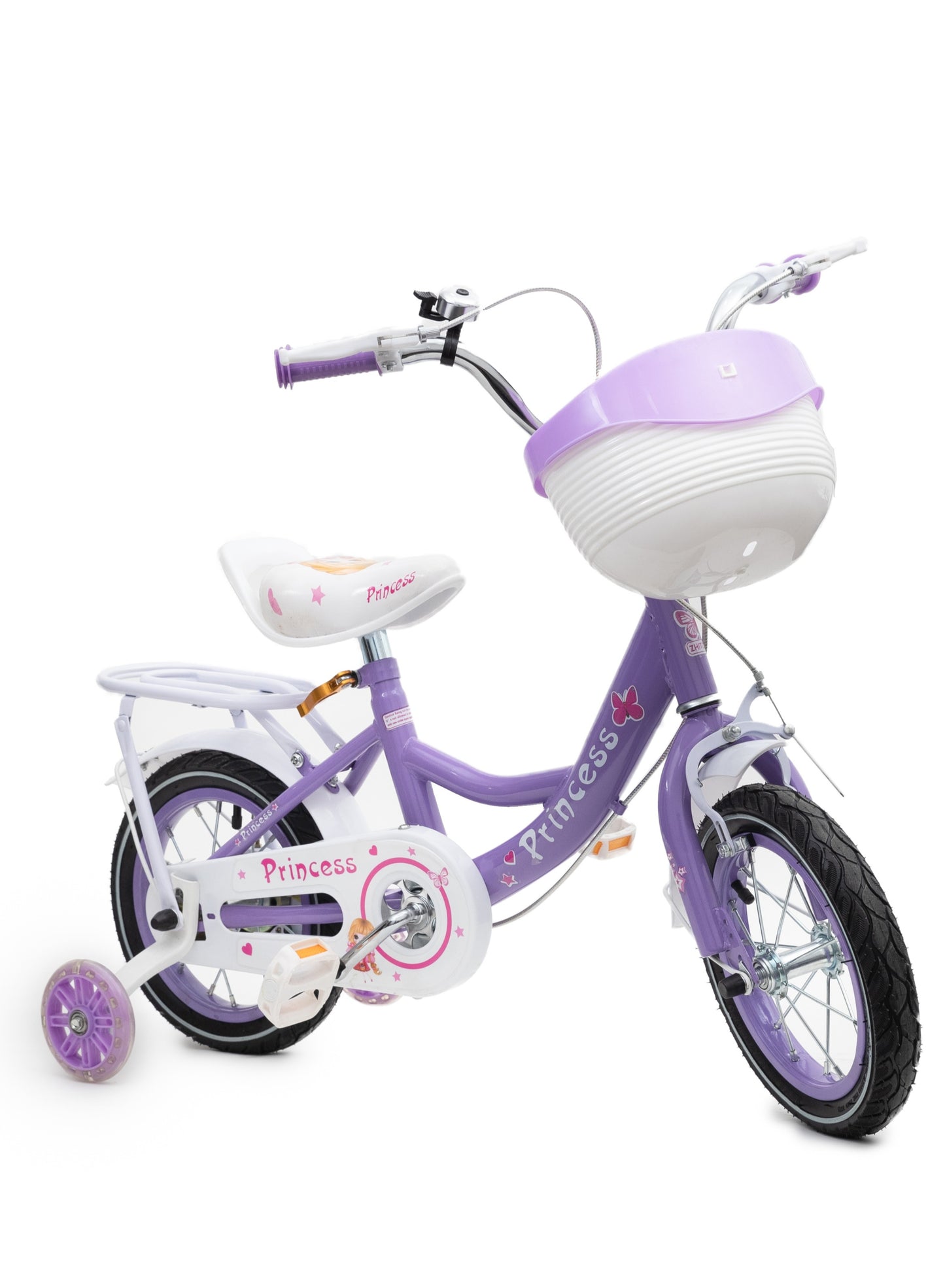 MOUNTAIN GEAR Princess Kids Bike | Bicycle With Hand Brake | Carrier Seat And Basket | 2-4 Years Girls | 16 Inch - MGPB