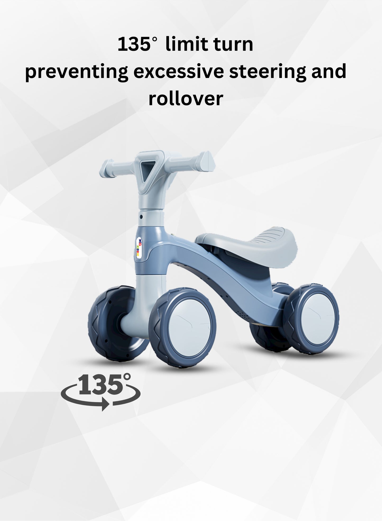 MG Kiddie MG 4 Wheels Baby Balance Bike For Kids Kid Balance Bike MGT901 BLUE
