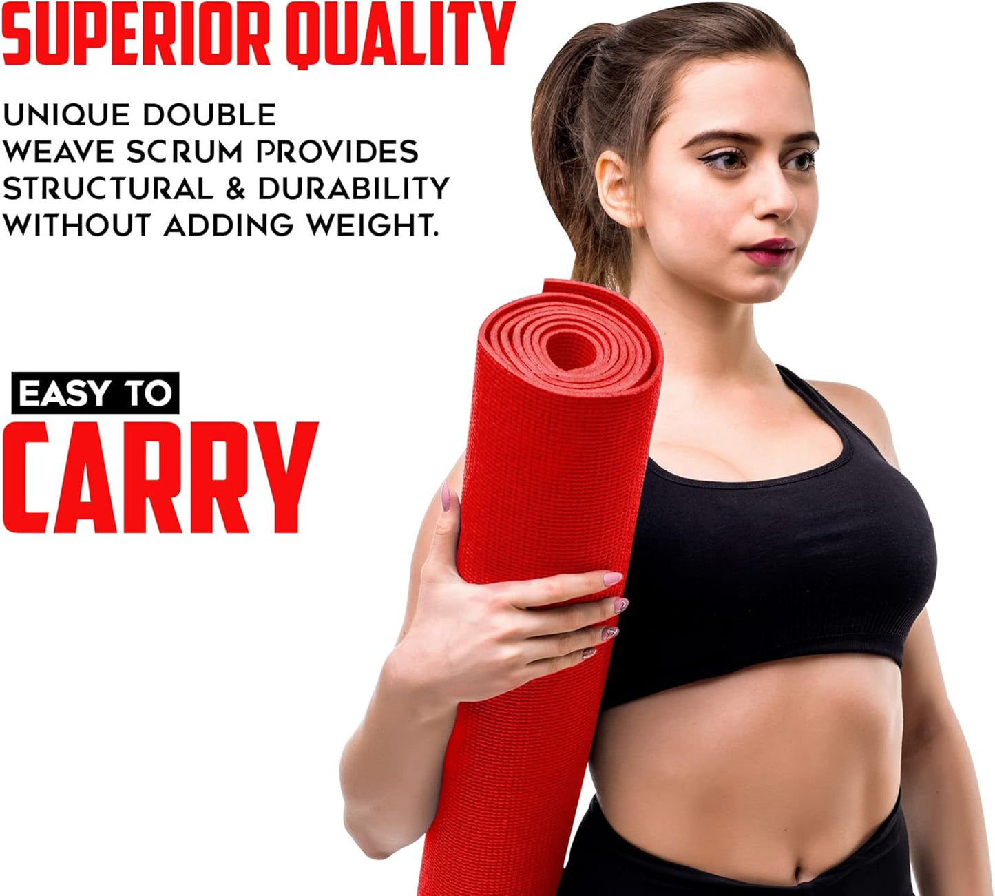 POWERMAX Fitness 4mm Thick Premium Exercise Yoga Mat