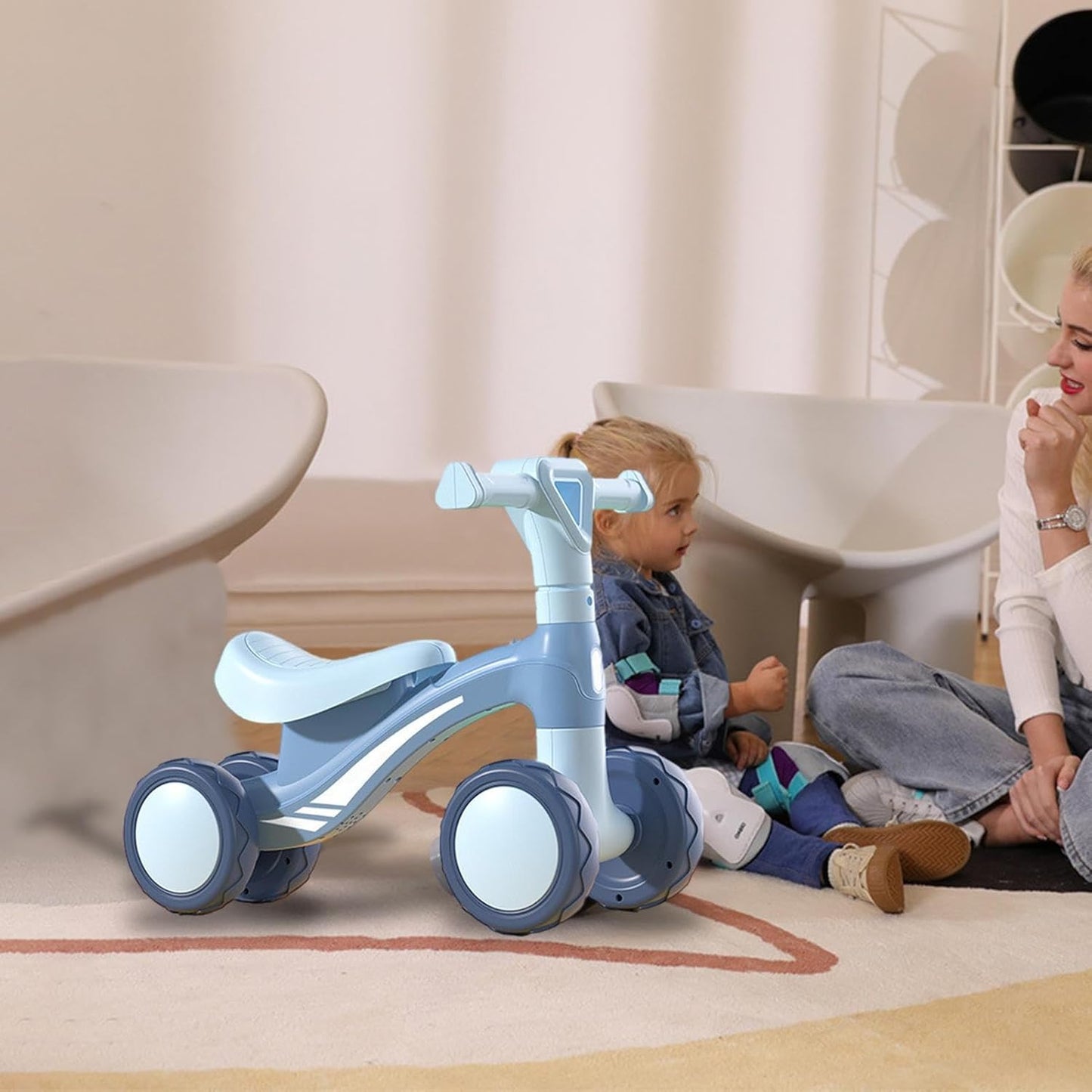 MG Kiddie MG 4 Wheels Baby Balance Bike For Kids Kid Balance Bike MGT901 BLUE