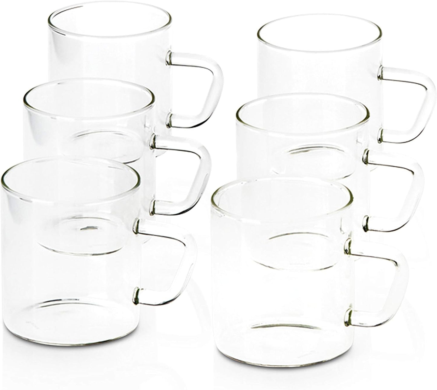 BOROSIL Vision Classic Mug Set Of 6 | Lightweight | Durable Drinkware | Microwavable | 190ML | BV430112098