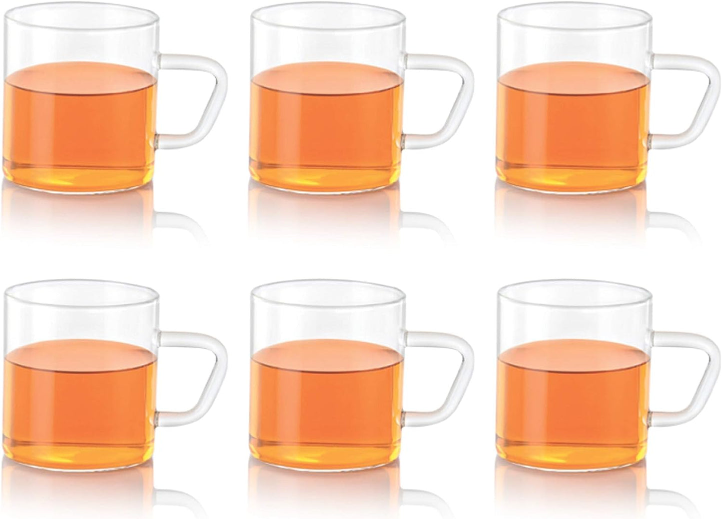 BOROSIL Vision Classic Mug Set Of 6 | Lightweight | Durable Drinkware | Microwavable | 190ML | BV430112098