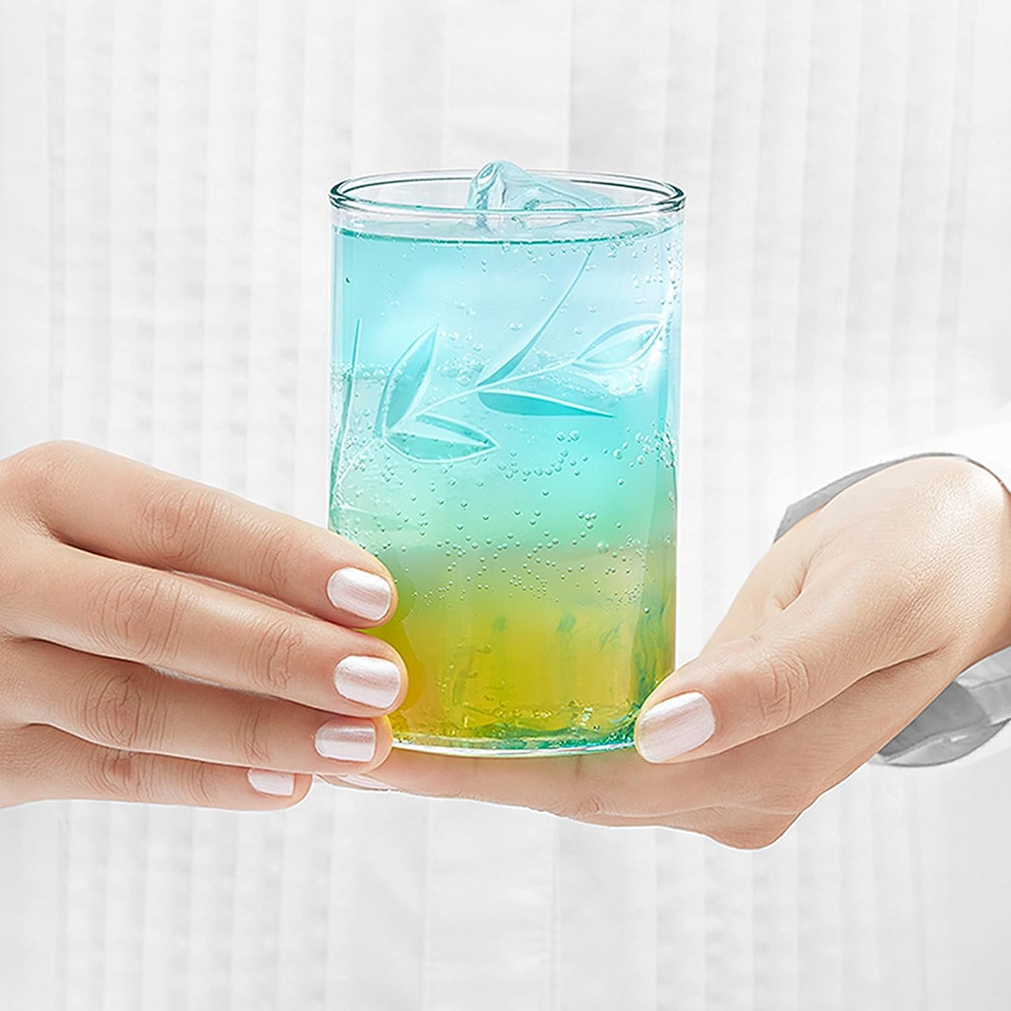 BOROSIL Vision Creeper Glass Set Of 6 | Beverage Glasses For Juice | Scratch Resistant | Microwave Safe | Lightweight | 295ML & 350ML