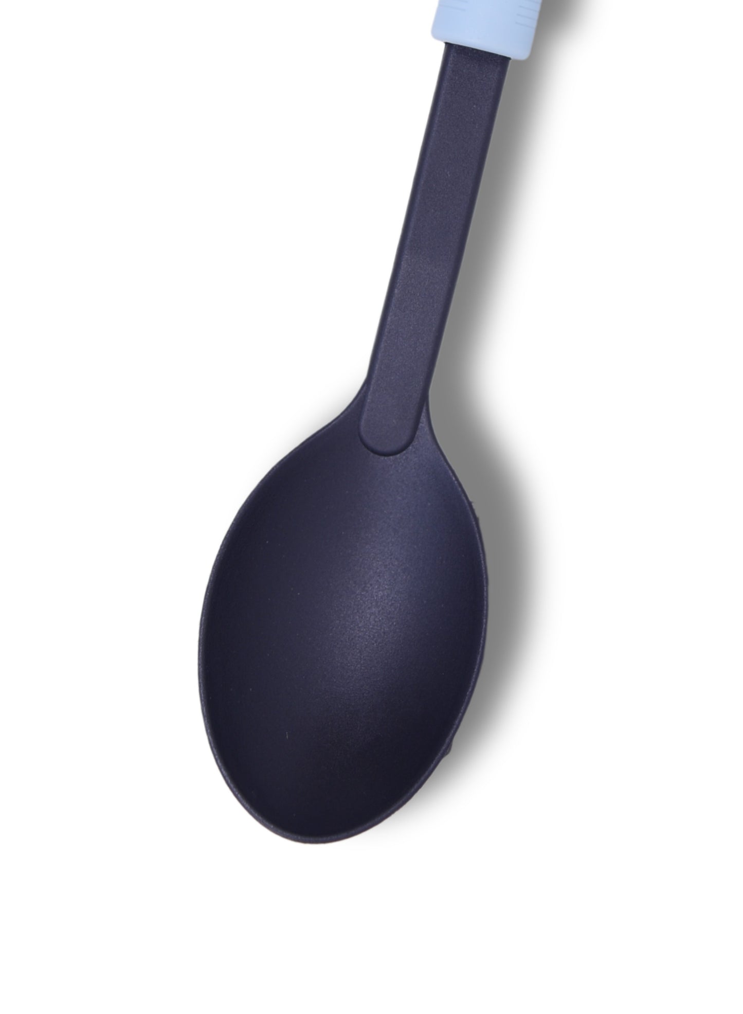 BRITISH CHEF Nylon Solid Spoon - Anti-Scratch for Non-Stick Pans | Soft Grip Silicone Handle | Ideal Cooking Utensil | Comfortable Handle | Dishwasher Safe - BC333