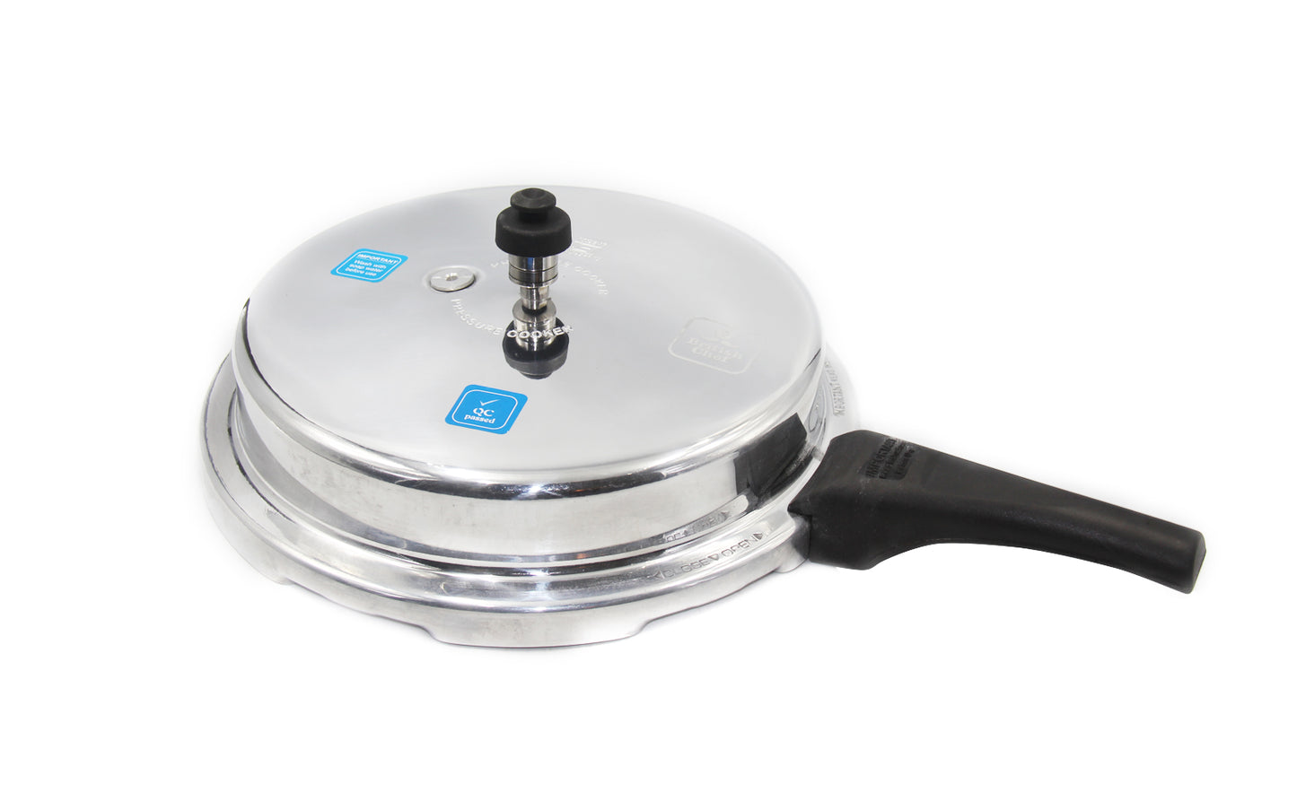 BRITISH CHEF Aluminum Pressure Cooker, Strong high-quality Aluminum body with lid and valve, Various Sizes 3L, 5L & 7.5L